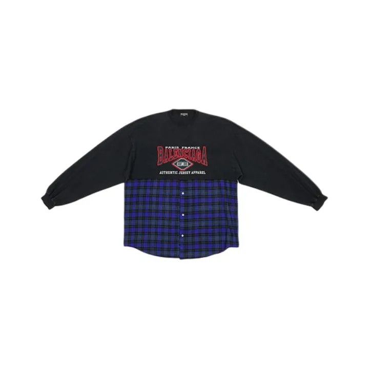 Balenciaga Balenciaga Patchwork Check Print Button-Up Shirt 0079 Size US M / EU 48-50 / 2 - 1 Thumbnail