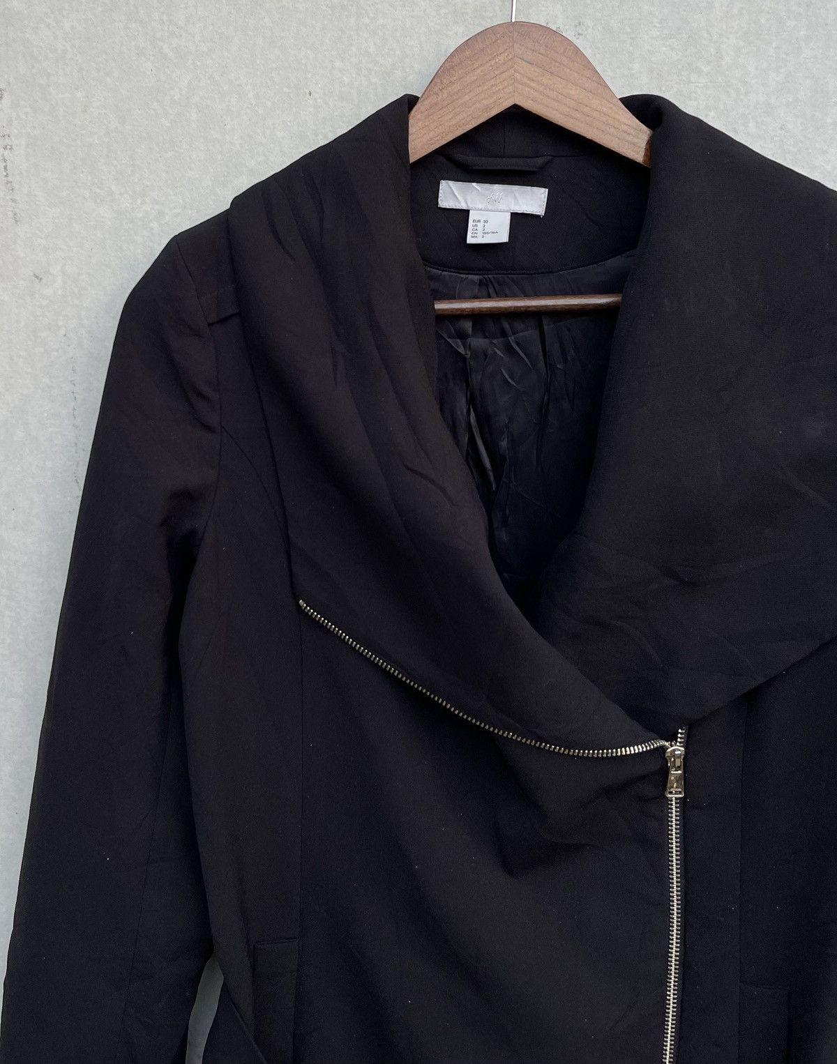 H&M H&M WOMEN'S ASYMMETRICAL ZIPPER COAT/JACKET Size S / US 4 / IT 40 - 5 Thumbnail