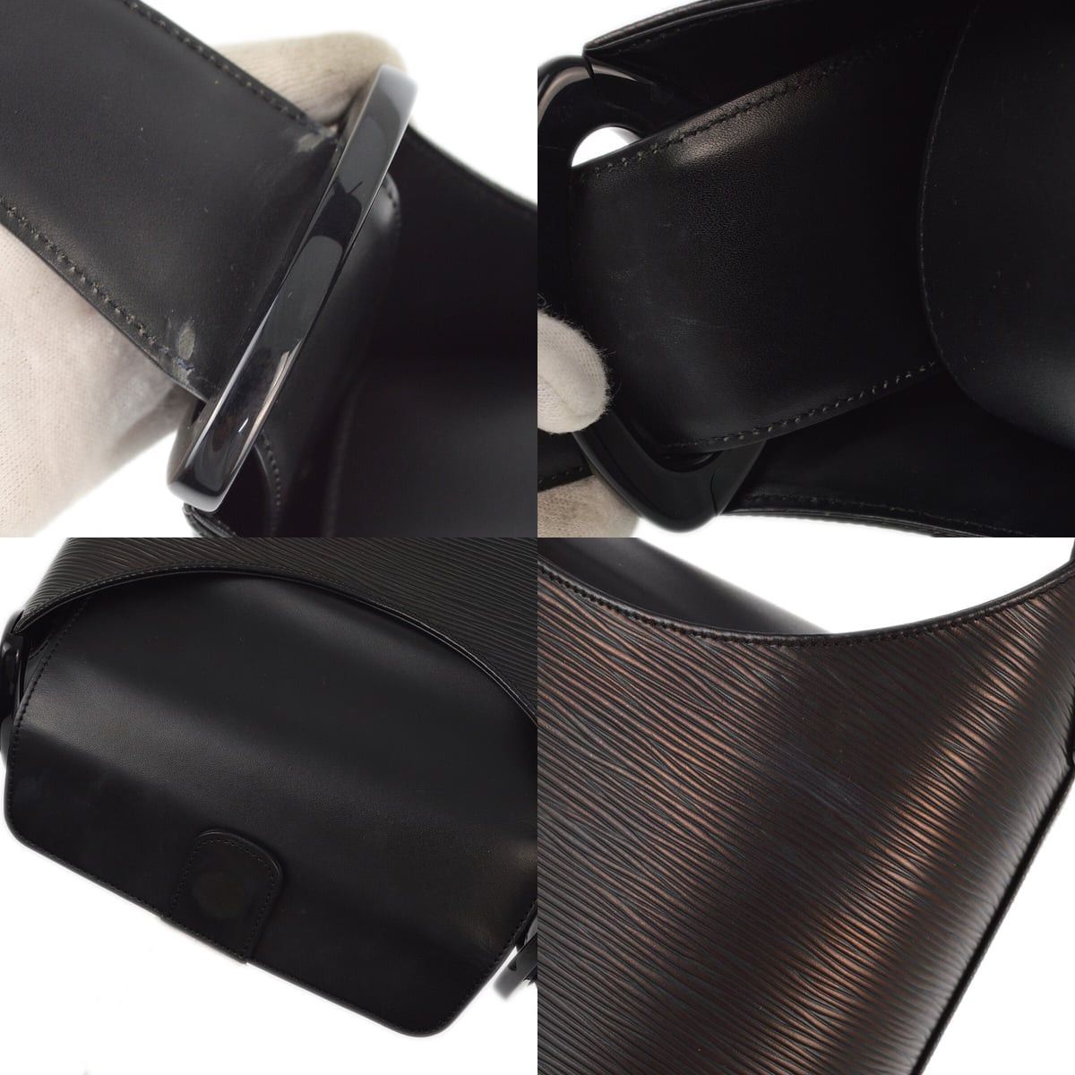 Louis Vuitton Epi Leather Verseau Handbag Black