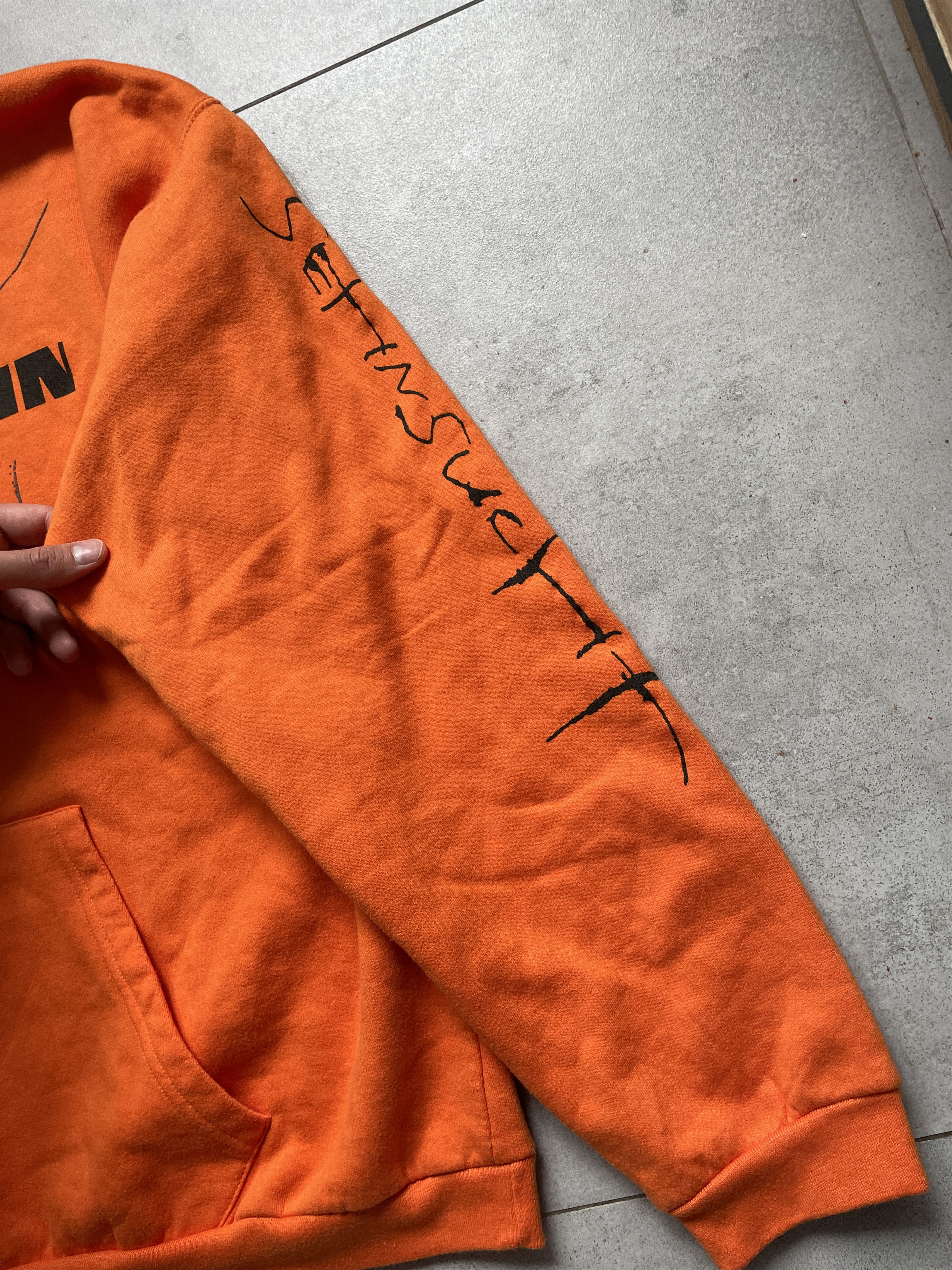 Band Tees RAMMSTEIN ENGEL SEHNSUCHT BOXY VETEMENTS TYPE ORANGE HOODIE Size US XXL / EU 58 / 5 - 4 Thumbnail