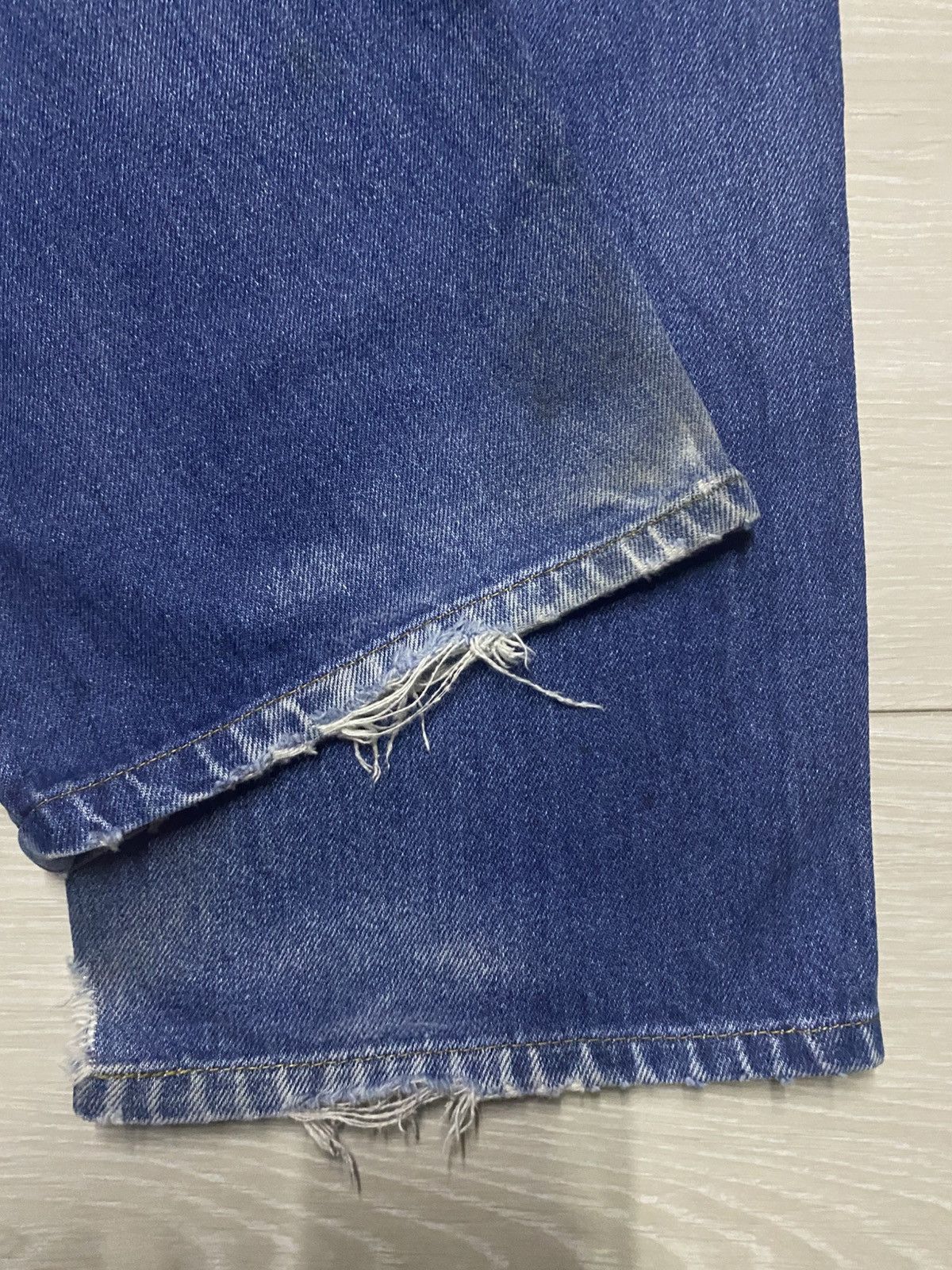 Lee × Number (N)ine Vintage Lee Blue Wash Distressed Loose Jeans Size US 30 / EU 46 - 10 Thumbnail