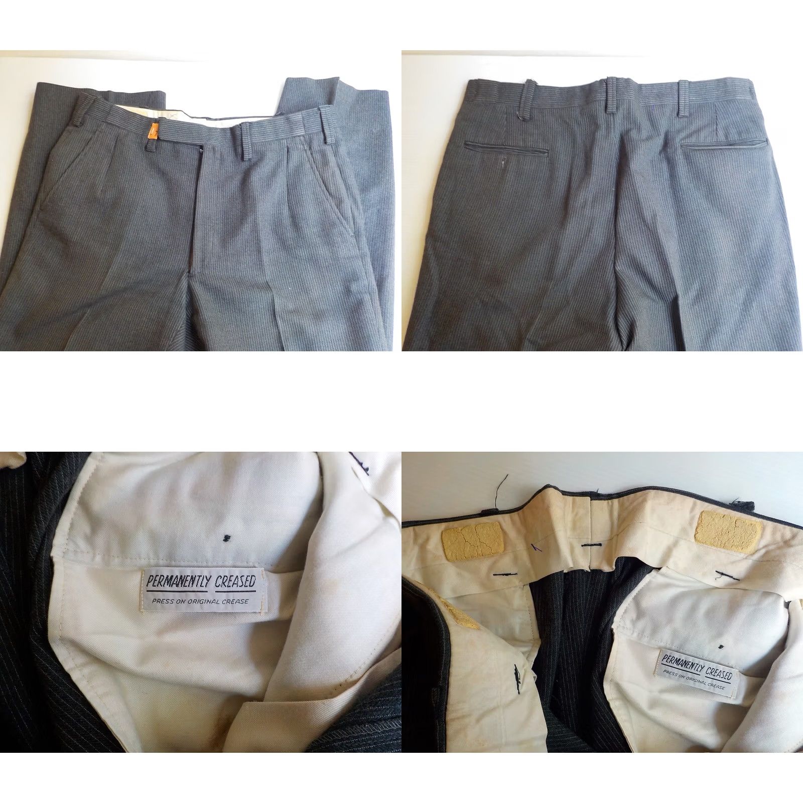 DAKS VINTAGE DAKS Suit 2 Button Pinstriped Gray Wool 42R Regular Pants 36x31 Mens Accessories Size 42R - 8 Thumbnail