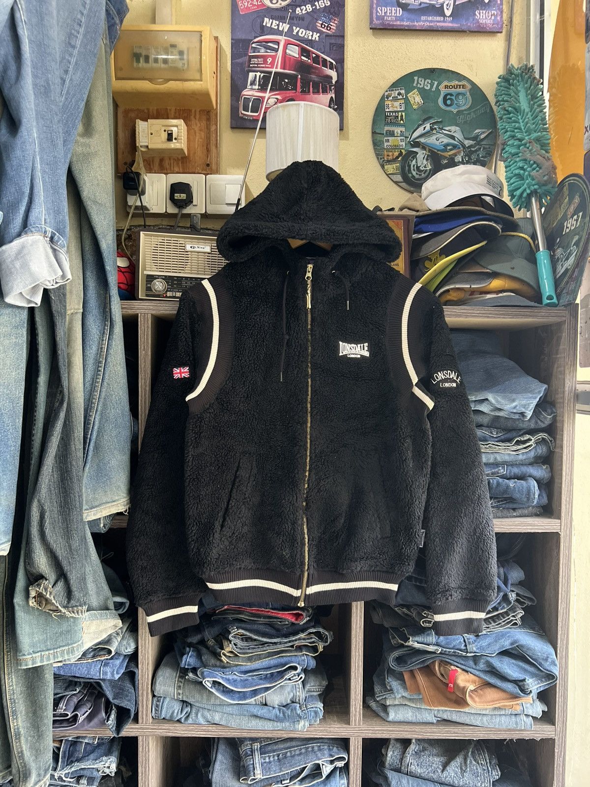 Lonsdale 🔥Lonsdale Sherpa Hoodie Zipper Jacket Size US S / EU 44-46 / 1 - 3 Thumbnail