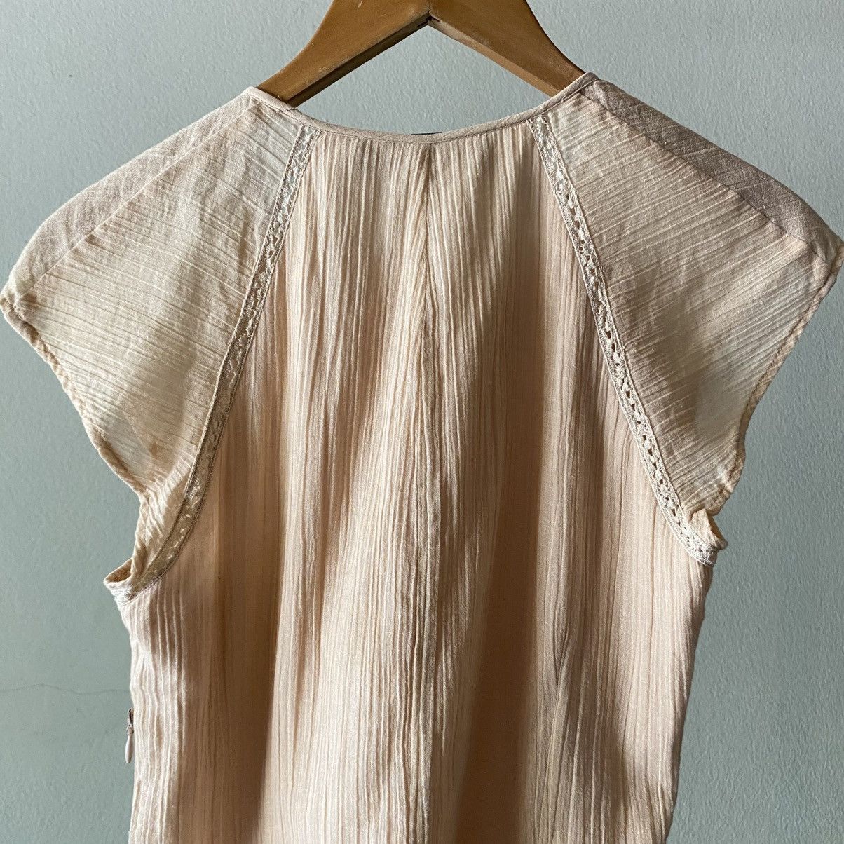 Isabel Marant Isabel Marant Peach Pleated Cap Sleeve Blouse Size S / US 4 / IT 40 - 11 Thumbnail