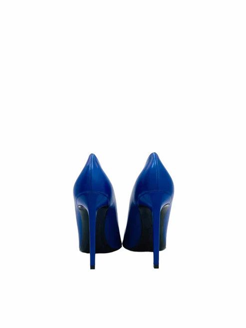 Saint Laurent Paris o1bcso1str1024 Instinct Pumps in Blue Size US 7 / IT 37 - 3 Thumbnail