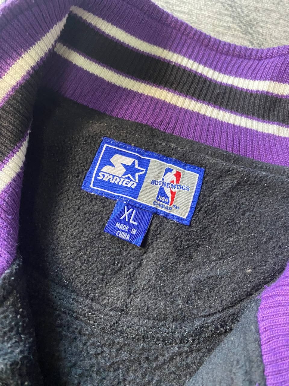 NBA × Starter Vintage NBA LA Lakers x Starter Half Zip Fleece Pullover Size US XL / EU 56 / 4 - 6 Thumbnail