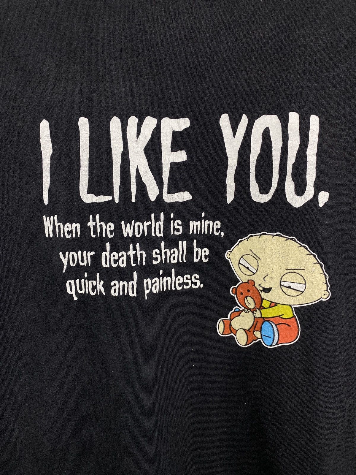 Alstyle 🇺🇸 Vintage 90s Family Guy I Like You Fox TV Show T-Shirt Rare Size US L / EU 52-54 / 3 - 4 Thumbnail