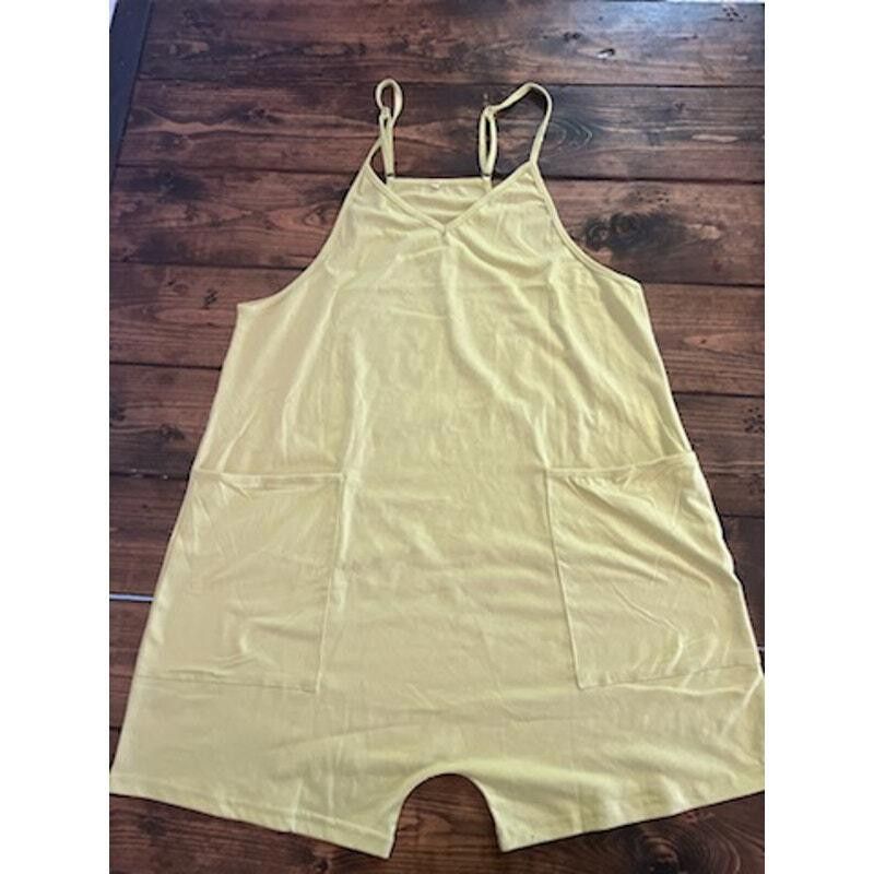Designer Lemon Lime Stylish Casual V-Neck Romper Size Large Size 36" / US 14 / IT 50 - 5 Thumbnail