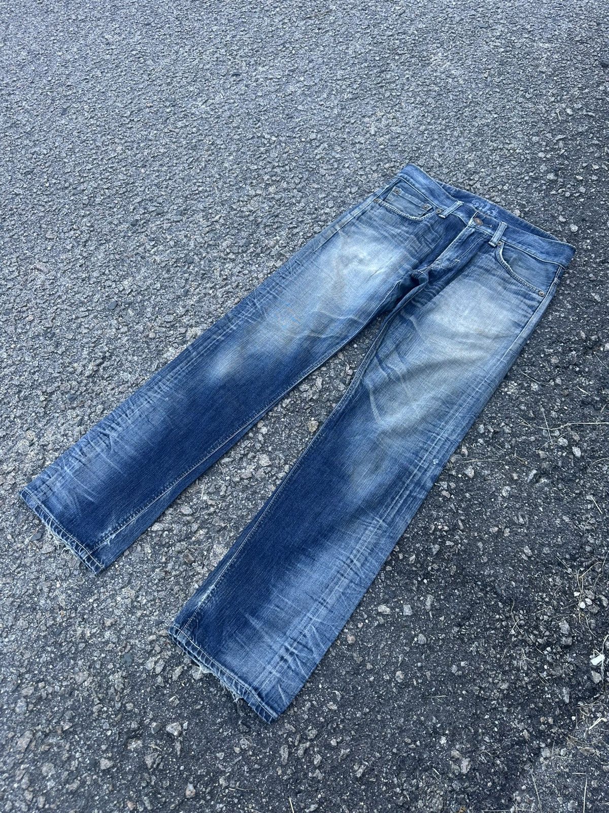 Edwin 💥Crazyyy Edwin Blue Trip FLARE 503 Japan Denim Size US 32 / EU 48 - 7 Thumbnail