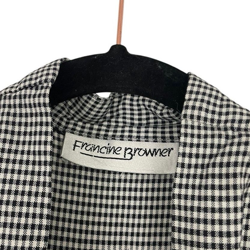 Vintage Francine Browner Vintage Black and White Gingham Blazer Size M / US 6-8 / IT 42-44 - 9 Thumbnail