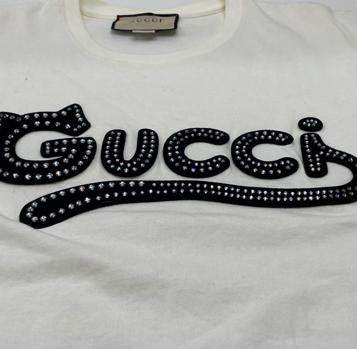 Gucci Gucci Rhinestone cat letter logo short sleeves 2503-Nextarr Size US XS / EU 42 / 0 - 3 Thumbnail