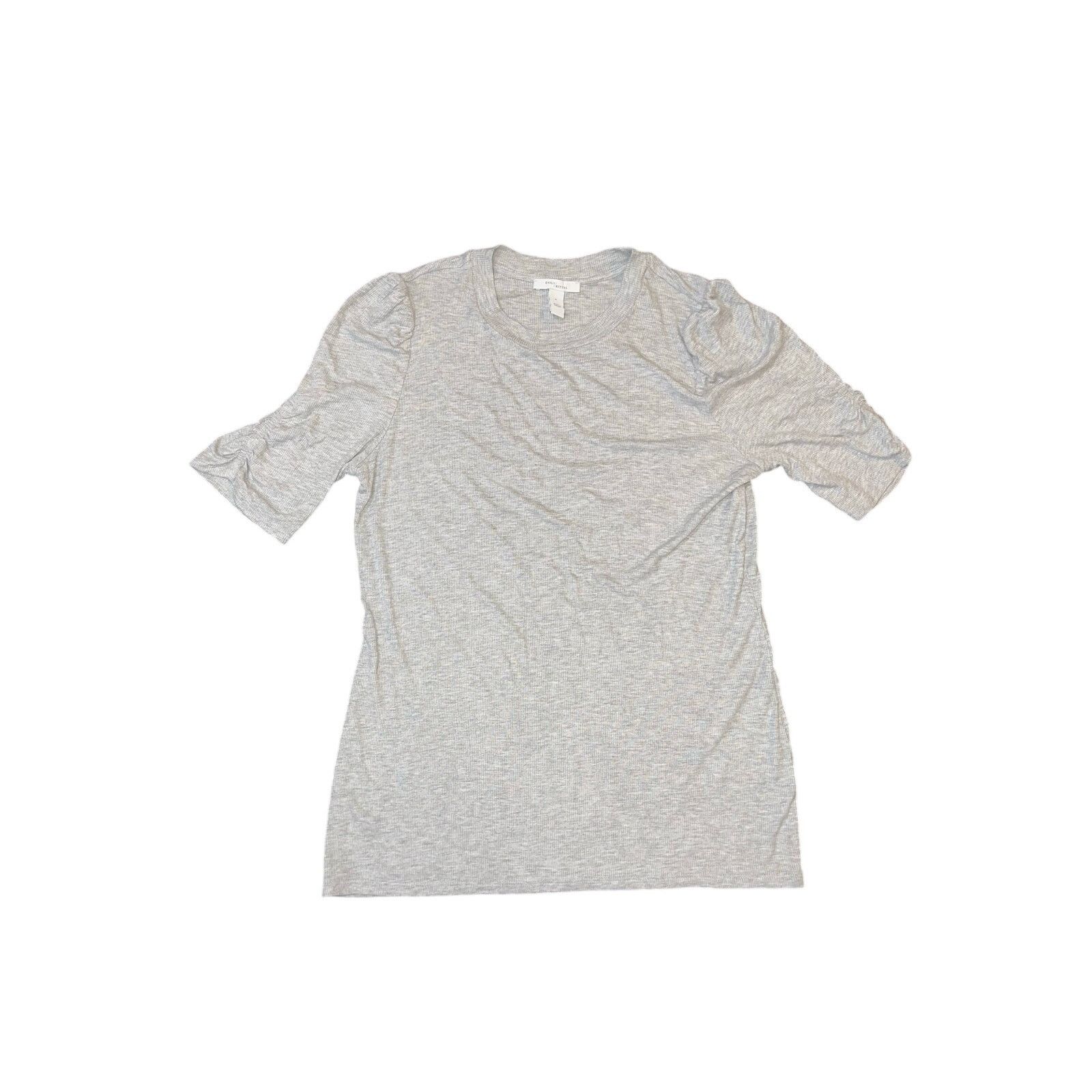 Other Daily Ritual Women's Fine Rib Gathered-Sleeve Mock Neck Top Size M / US 6-8 / IT 42-44 - 1 Thumbnail