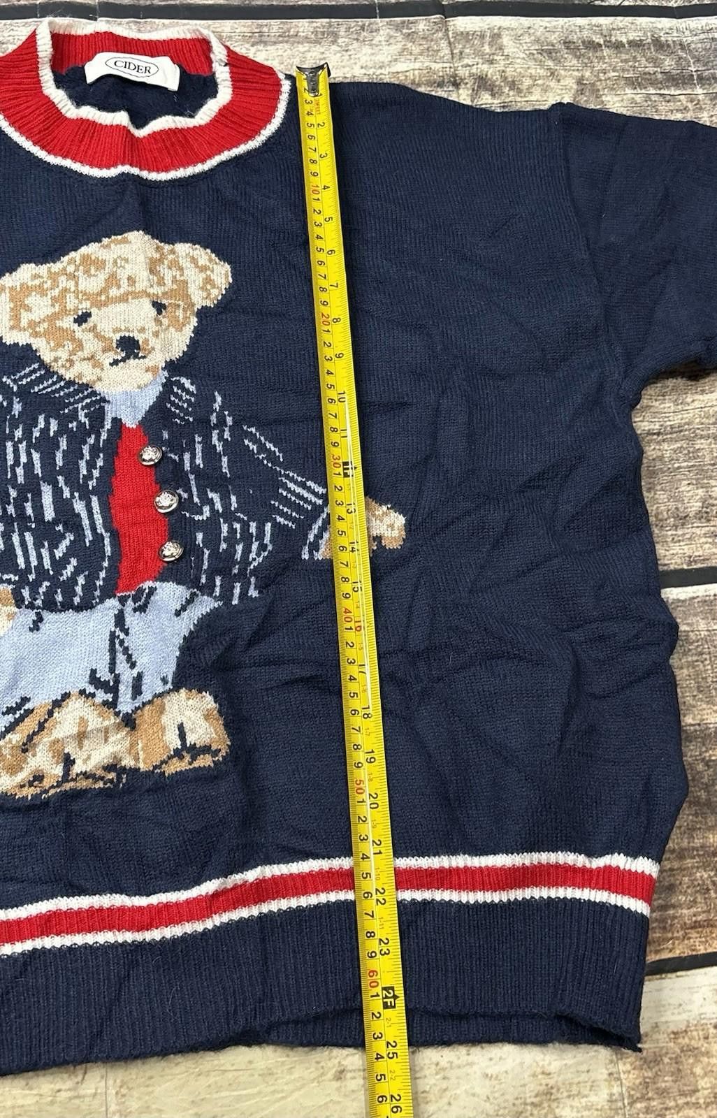Cyderhouse Cider Sweater Womens 2XL Bear Buttons Pullover Navy Size XXL / US 16-18 / IT 52-54 - 9 Thumbnail