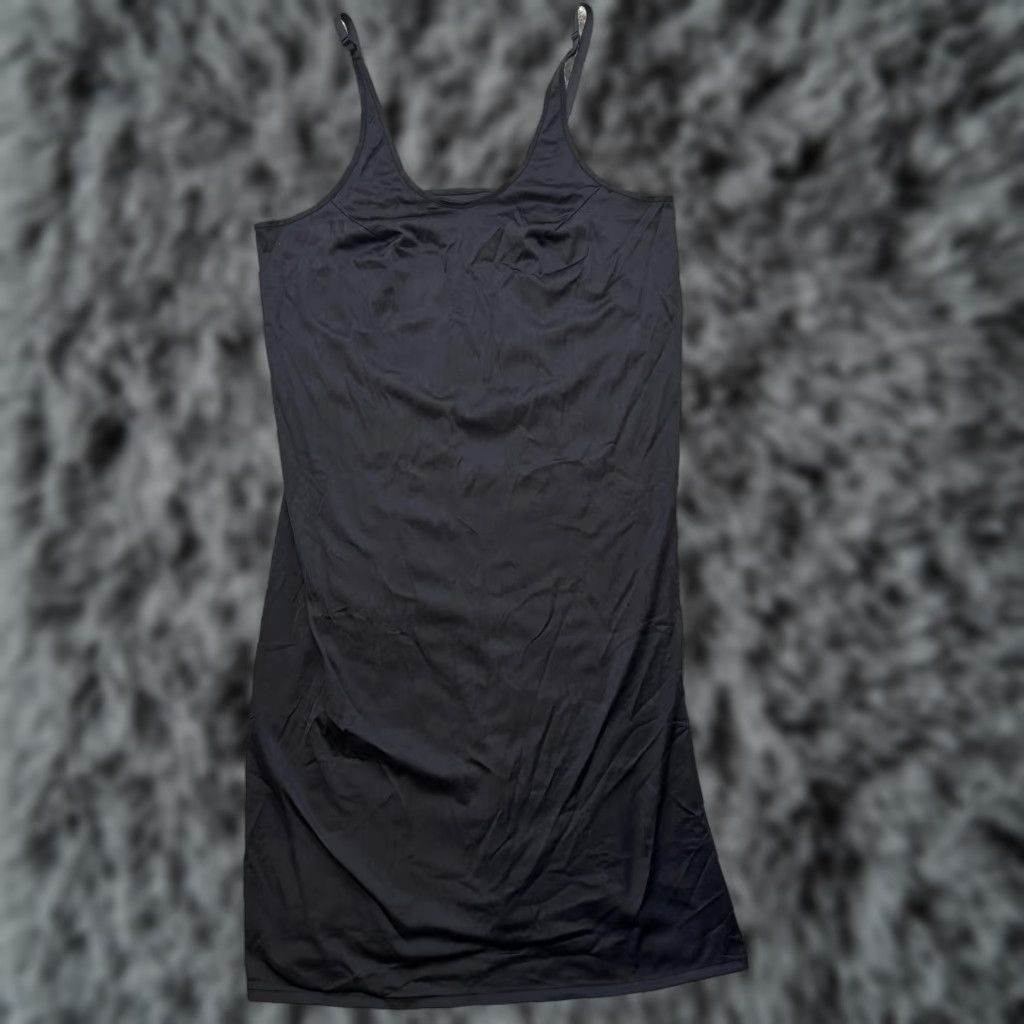 Vintage VINTAGE Velrose Slip Dress Sz 40 Adjustable Strap Midi USA Goth Sleek Minimalist 90s Womens Black" Size S / US 4 / IT 40 - 1 Thumbnail