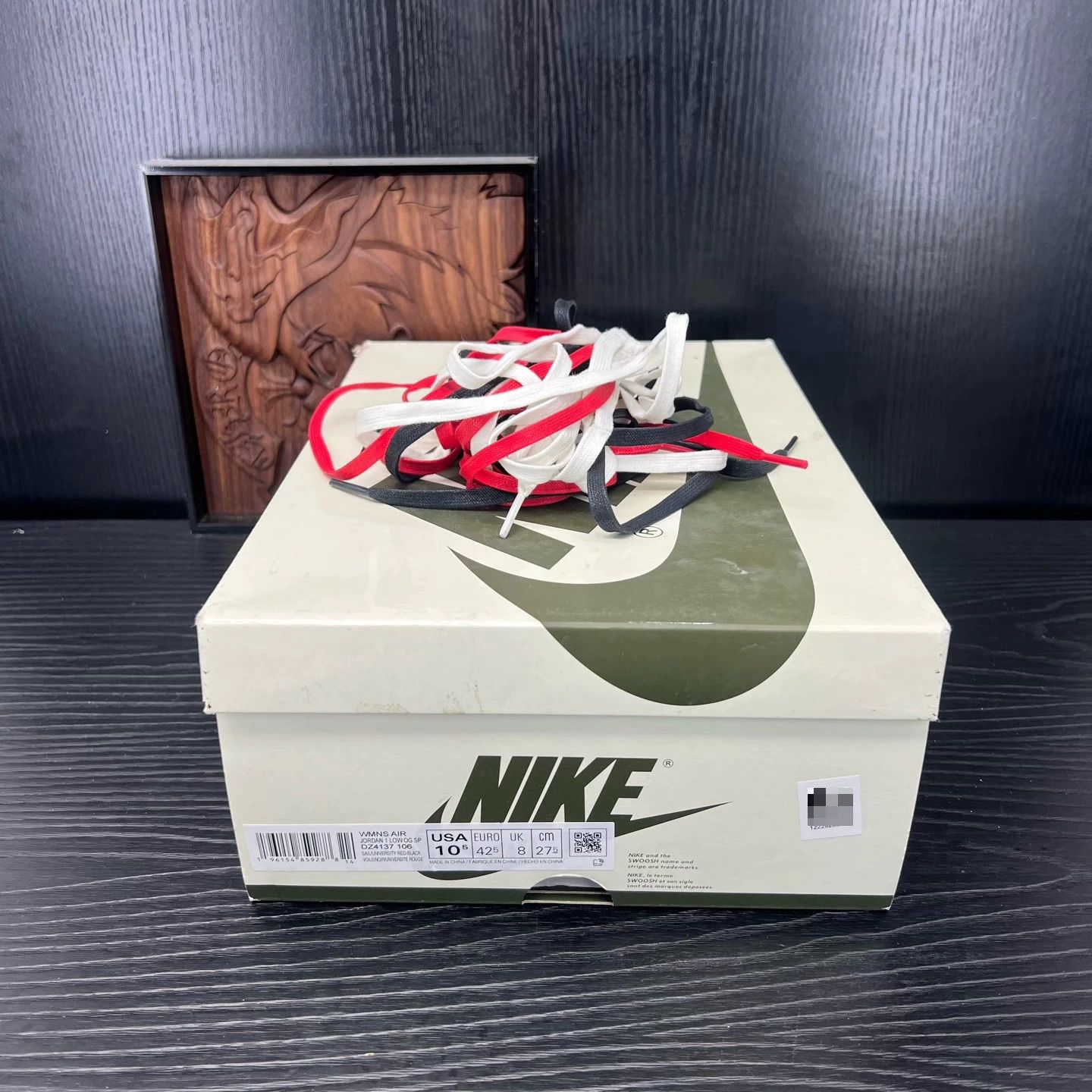 Travis Scott Travis Scott x AJ1 Low Olive Barbed 5.0 42.5 New Size US 10.5 / EU 43-44 - 9 Thumbnail