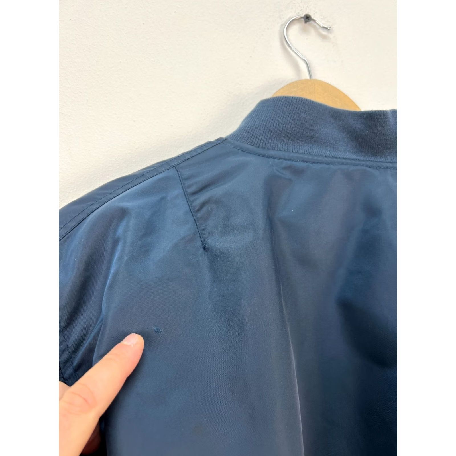 Schott VINTAGE Schott NYC MA-1 Flight Bomber Jacket Blue Nylon Men's Size M/L Size US M / EU 48-50 / 2 - 5 Thumbnail