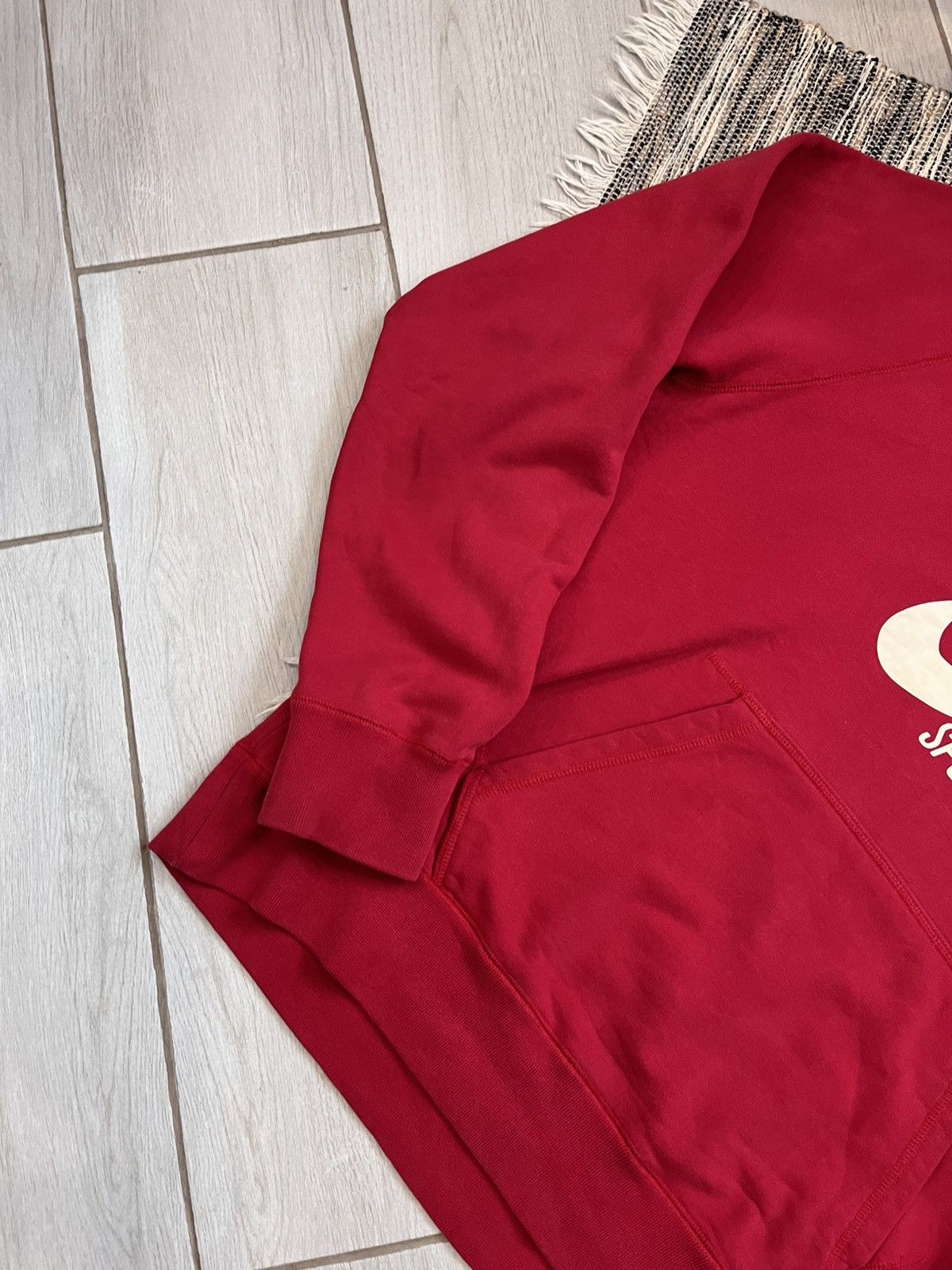 Nike × Vintage Vintage Nike Sportswear Hoodie red blank logo sweatshirt Size US L / EU 52-54 / 3 - 3 Thumbnail