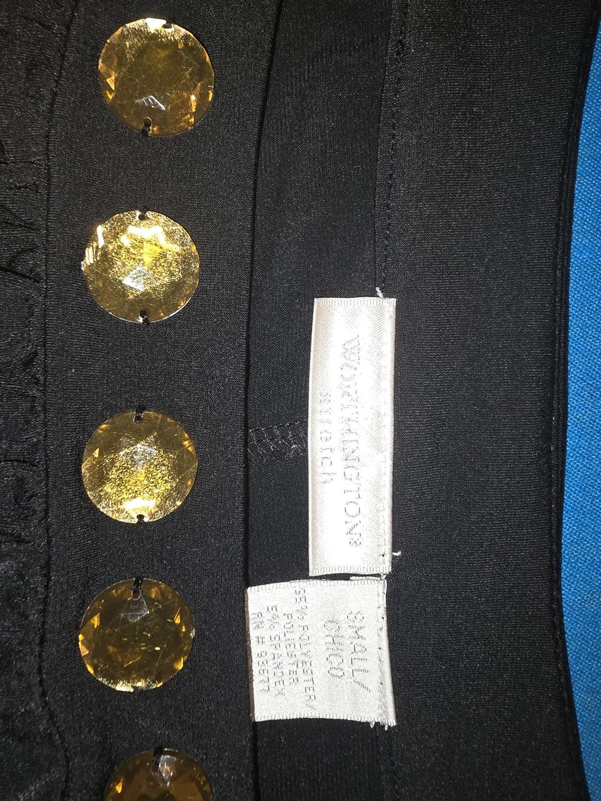 Worthington Elegant Black Top with Gold Accents Size S / US 4 / IT 40 - 2 Thumbnail