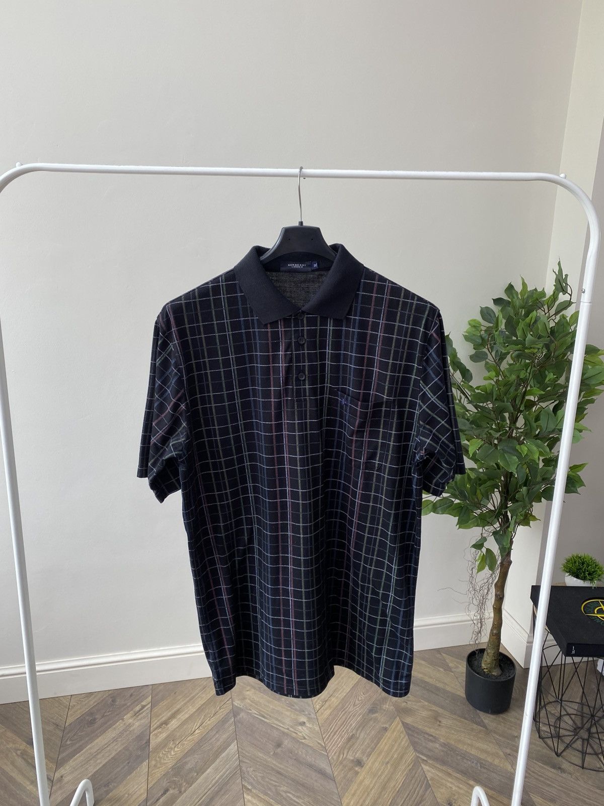 Burberry × Designer × Vintage Vintage Burberry Pringle Plaid Polo T-Shirt Size US XL / EU 56 / 4 - 1 Thumbnail