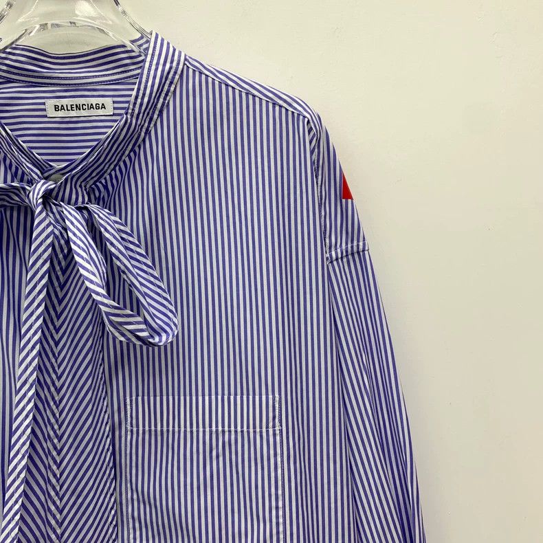 Balenciaga Balenciaga size 36 Blue striped logo monogrammed lace up b Size XS / US 0-2 / IT 36-38 - 3 Thumbnail