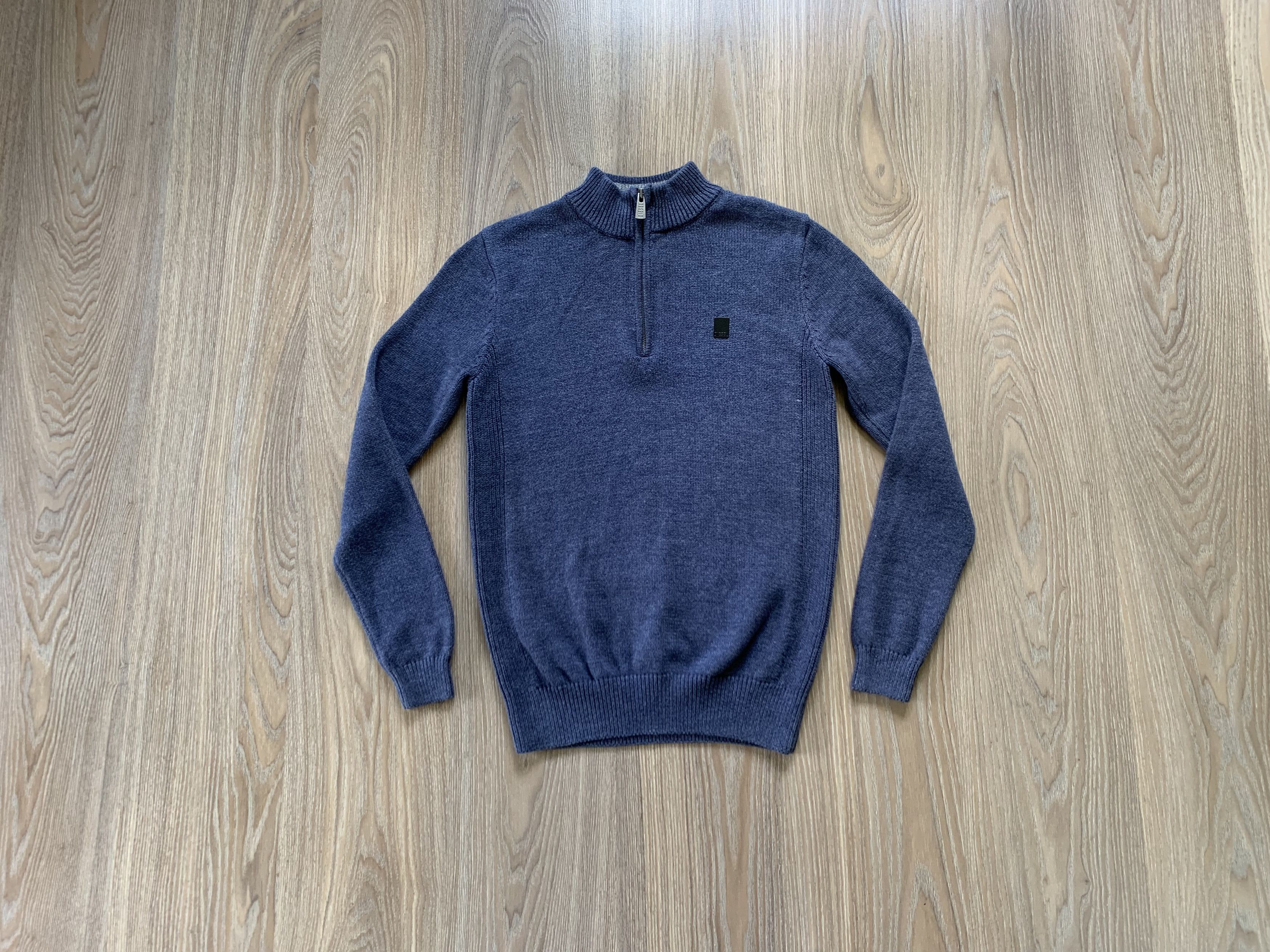 Diesel Diesel Blue Zip Knited Sweater Size US S / EU 44-46 / 1 - 9 Thumbnail