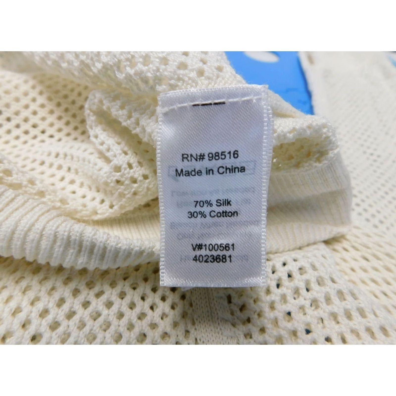 Coldwater Creek Coldwater Creek Ivory Button Front Open-Knit Silk-Cotton Cardigan Size 8 Women Blouse Size M / US 6-8 / IT 42-44 - 4 Thumbnail
