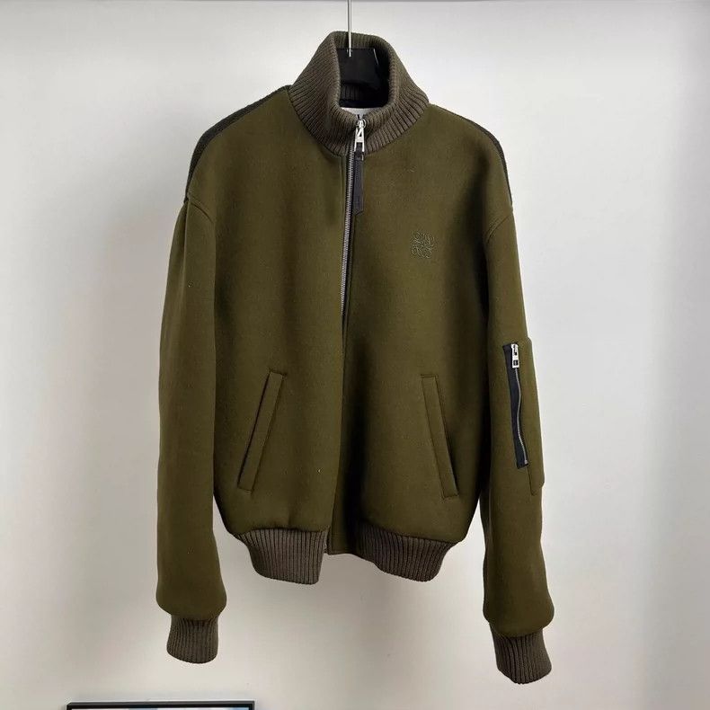 Loewe Loewe Olive green collar cashmere jacket Size US S / EU 44-46 / 1 - 1 Thumbnail