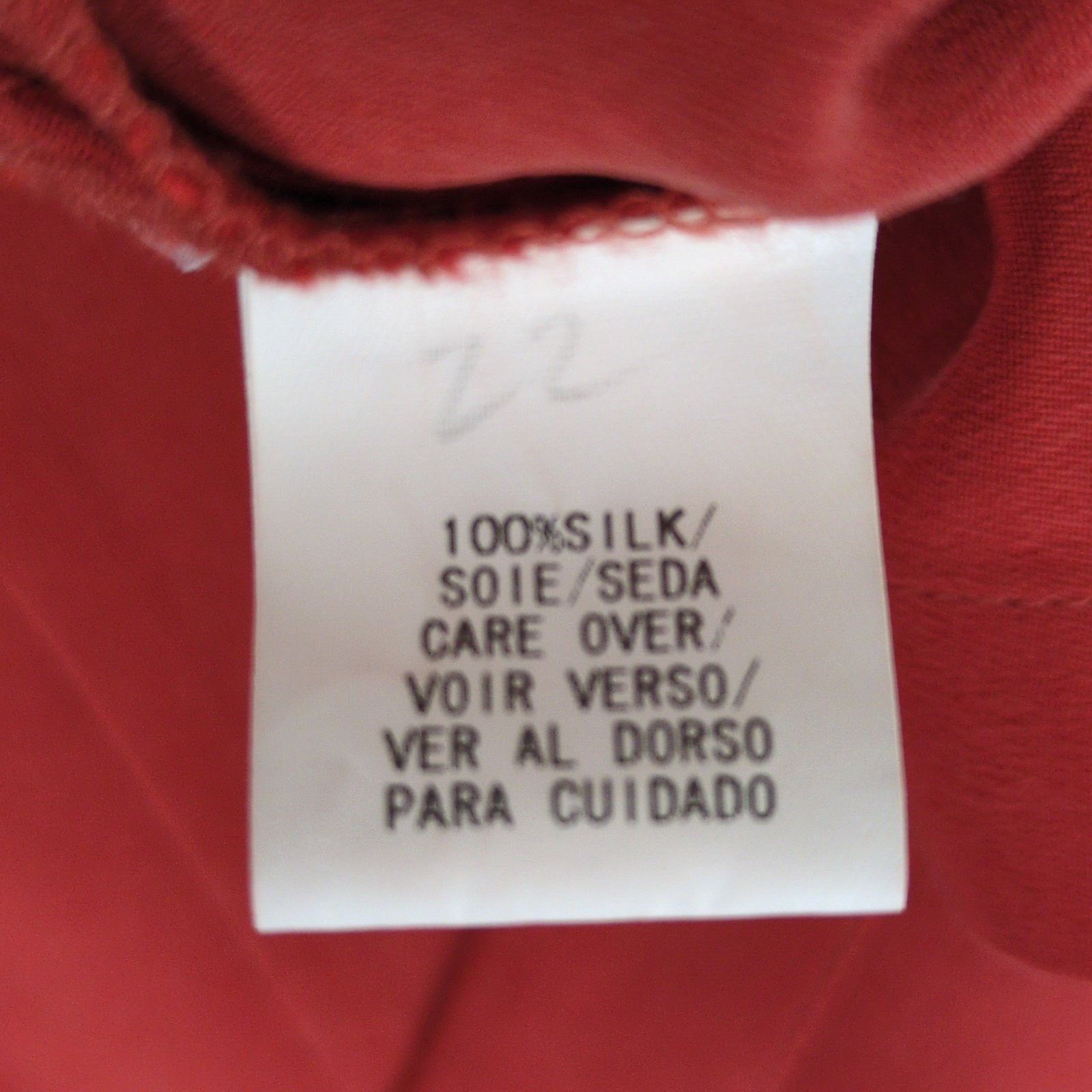Other Due Per Due Women's 10 Button Up 100% Silk Blouse Size L / US 10 / IT 46 - 4 Thumbnail