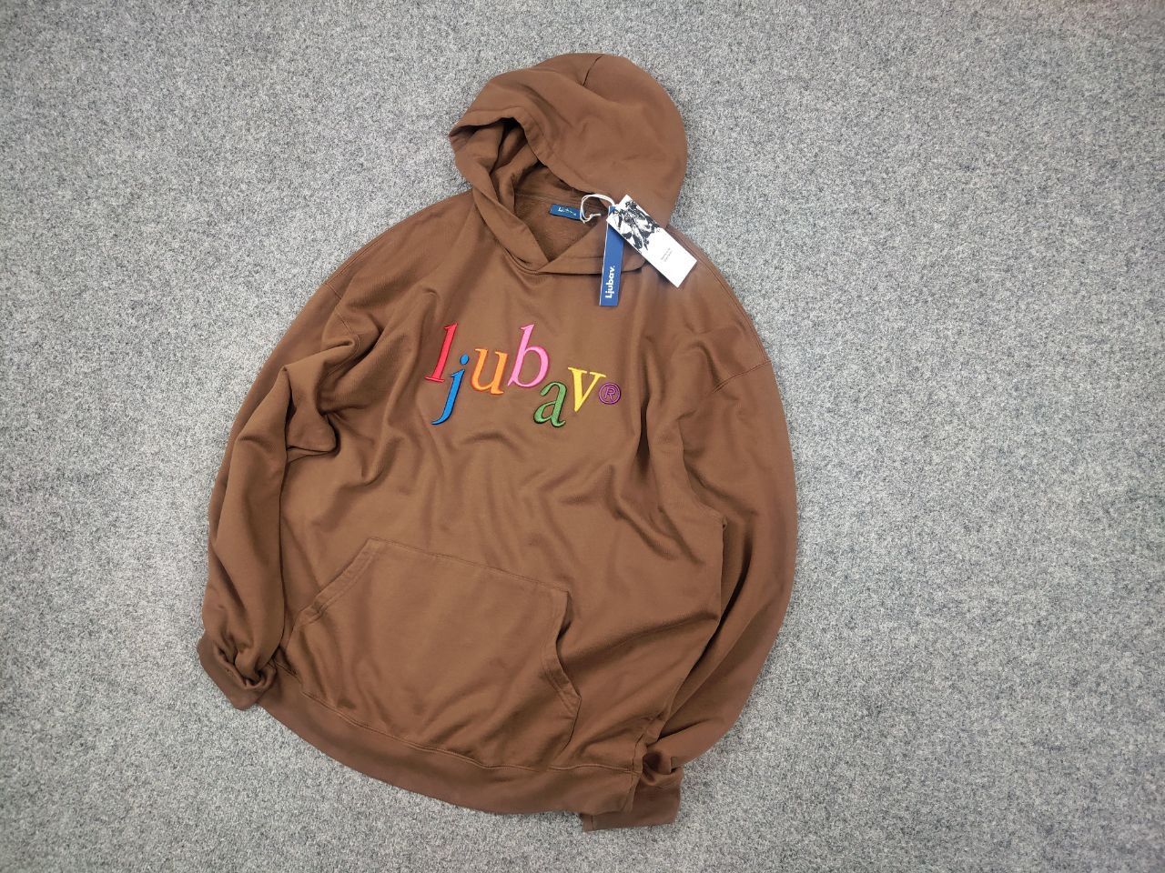 Other ljubav Design Embroidered logo Brown Oversized Hoodie Size US XL / EU 56 / 4 - 3 Thumbnail