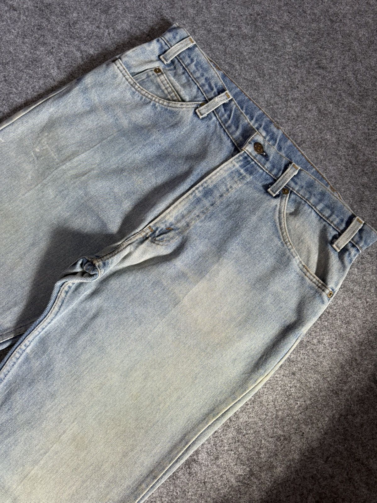 Levi's 80s Vintage Levis 575 Orange Tab Muddy Light Wash Jeans Size US 35 - 5 Thumbnail