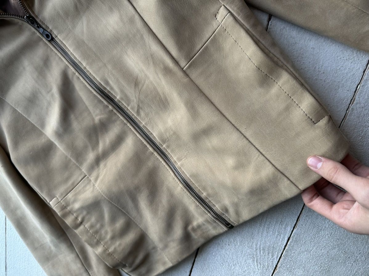 Other 🚨Y2K RICK OWENS TYPE DIRTY SLIM FIT ZIP LEATHER JACKET Size S / US 4 / IT 40 - 8 Thumbnail