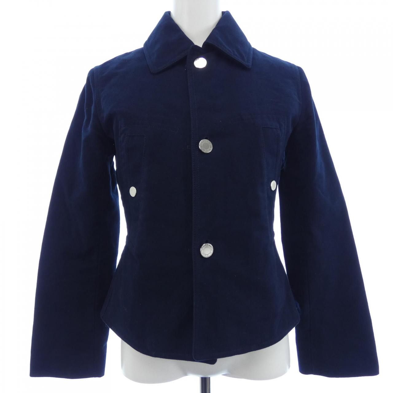 Hermes Hermes Hermes NAVY JACKET34 Jacket Textile Outerwear DUTY FREE for USA Size ONE SIZE - 1 Thumbnail