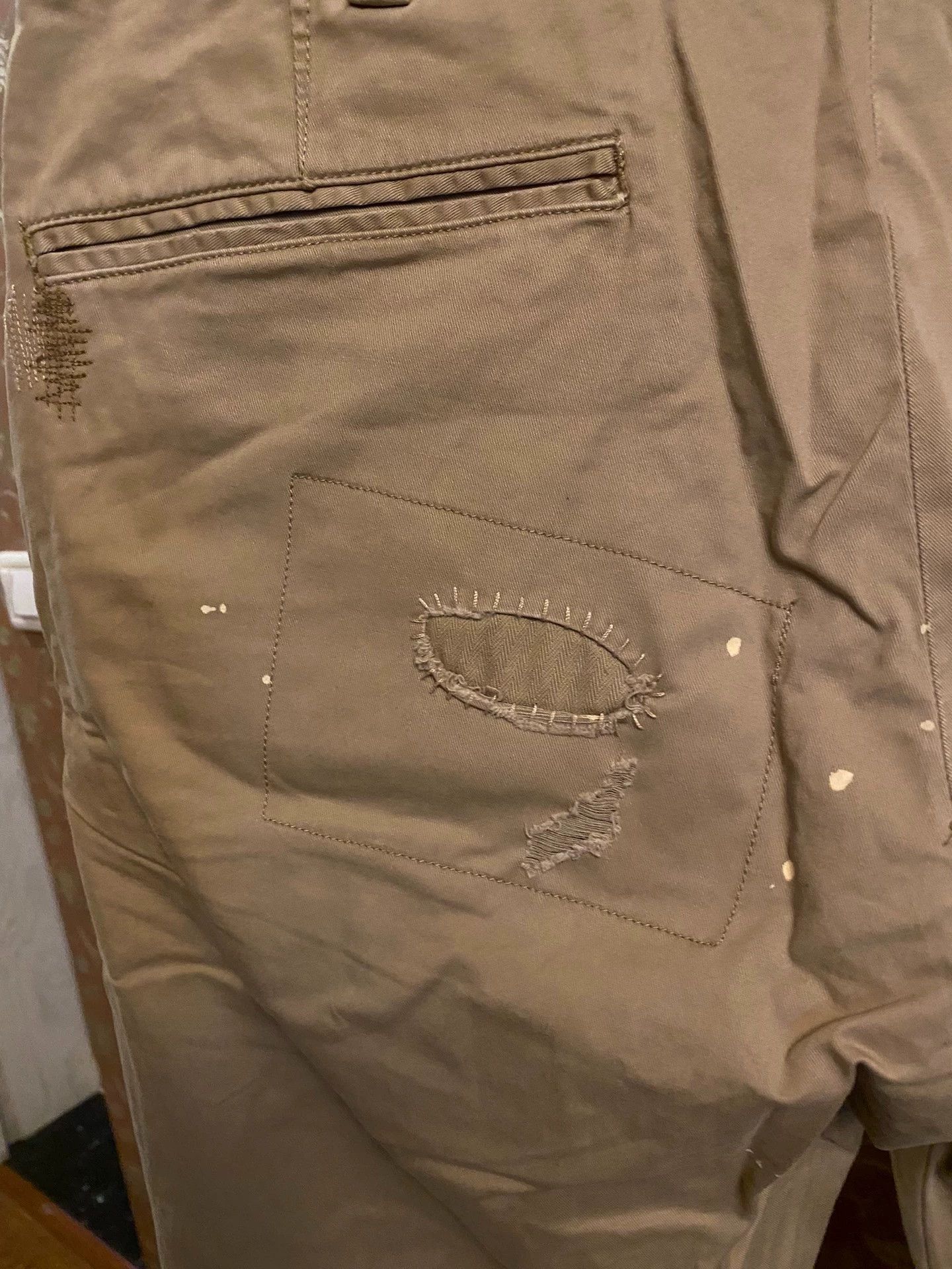 RRL Ralph Lauren RRL Distressed Patchwork Workwear Trousers 31x30 Size US 31 - 6 Thumbnail
