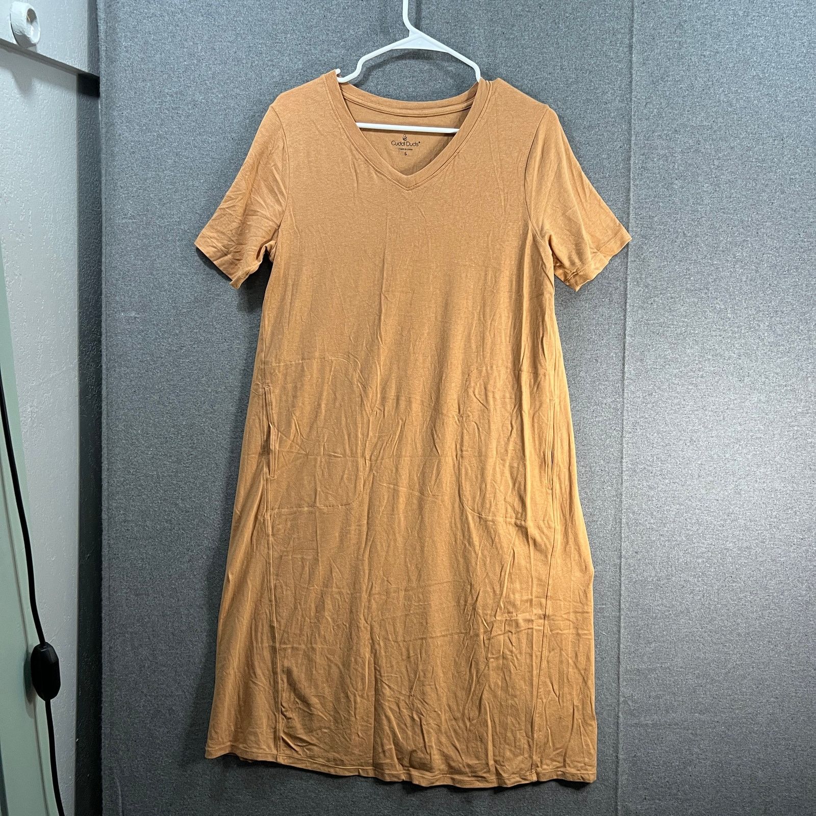Other Cuddl Duds Cotton Core V-Neck Dress Honey Size Small Size S / US 4 / IT 40 - 1 Thumbnail