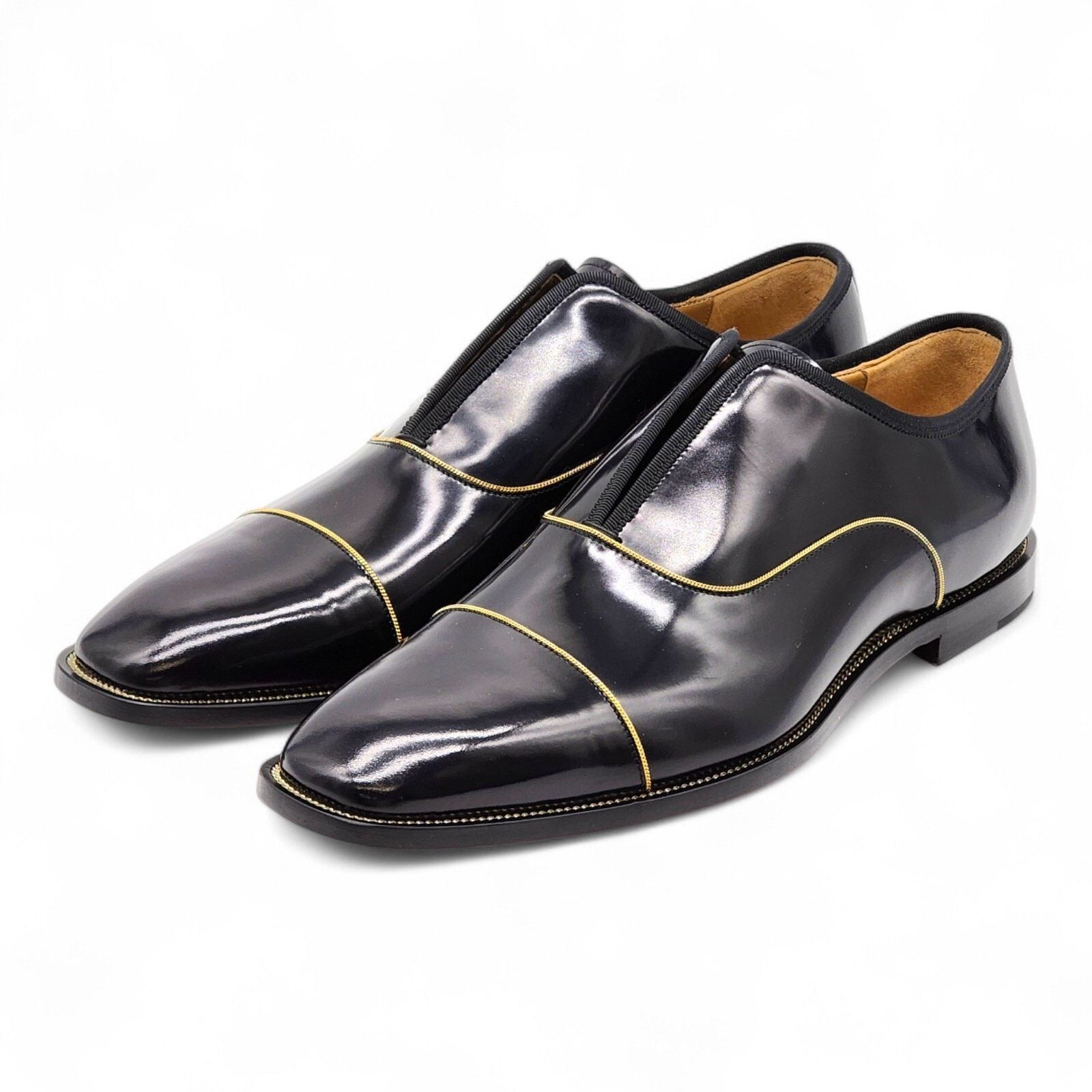 Christian Louboutin Alpha Male Patent Leather Oxford Shoes Black Eu 42.5 Us 9.5, Men's