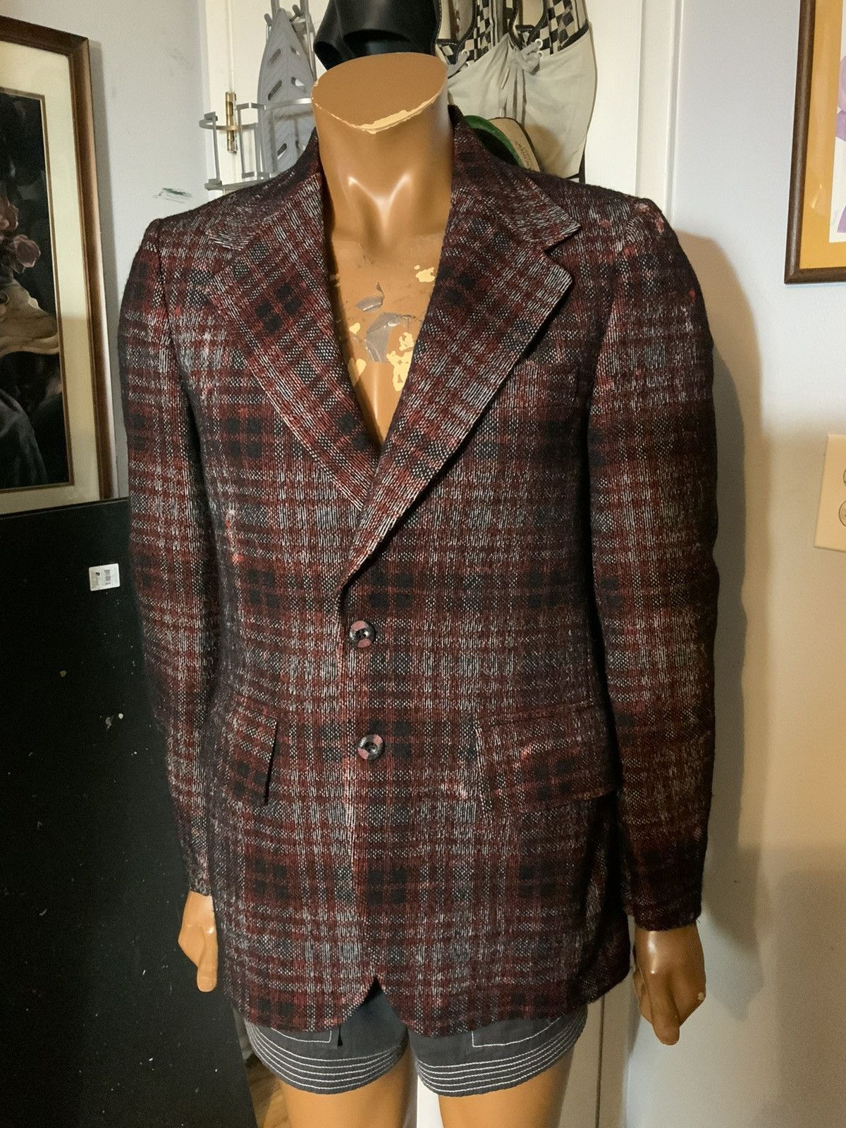 McGregor × Vintage 60s 70s Mcgregor Gottschalks Shadow Plaid Blazer Jacket Size US S / EU 44-46 / 1 - 8 Thumbnail