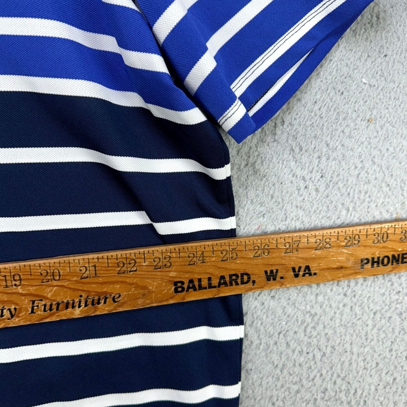 RLX Ralph Lauren RLX Ralph Lauren Polo Shirt Golf XL Blue Black Stripes Athletic Short Sleeve Men Size US XL / EU 56 / 4 - 6 Thumbnail