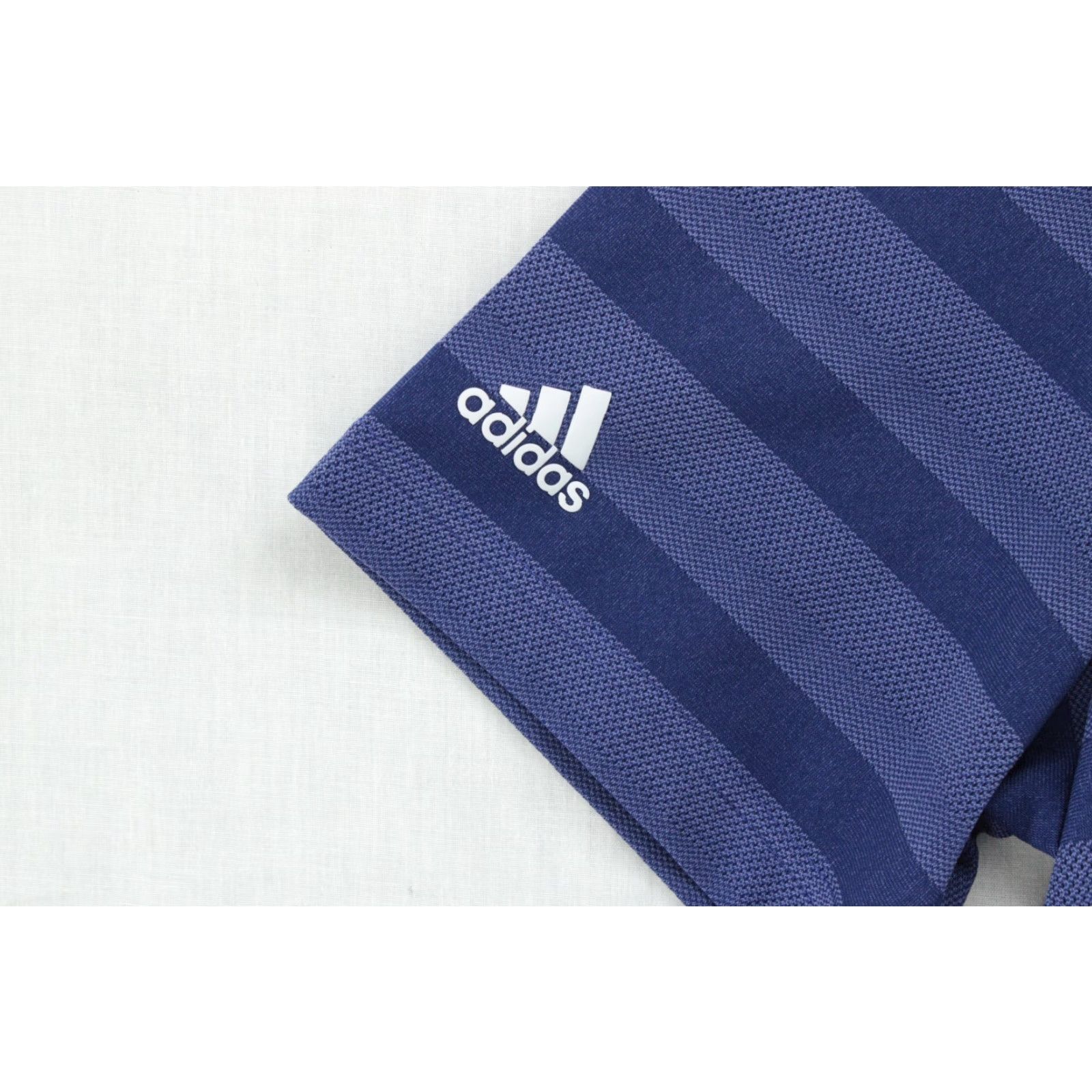 Adidas Adidas Polo Shirt XL Blue Two Color Stripe Golf Short Sleeve H56791 Mens Polo Shirt Size US XL / EU 56 / 4 - 2 Thumbnail