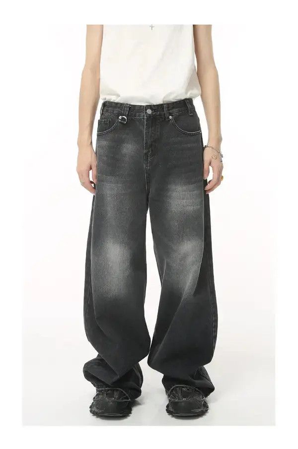 Jean Minami x Maya American washed vintage wide-leg loose jeans Size US 32 / EU 48 - 1 Thumbnail