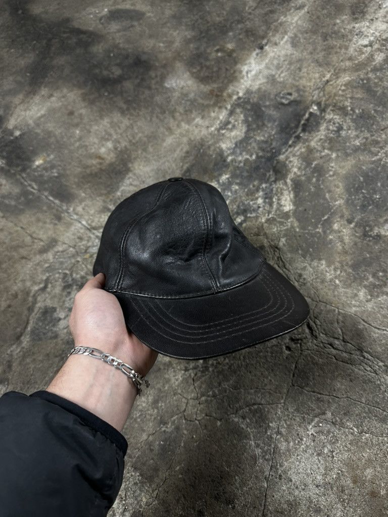 Vintage 90s Vintage Leather Cap Kanye West Size ONE SIZE - 1 Thumbnail