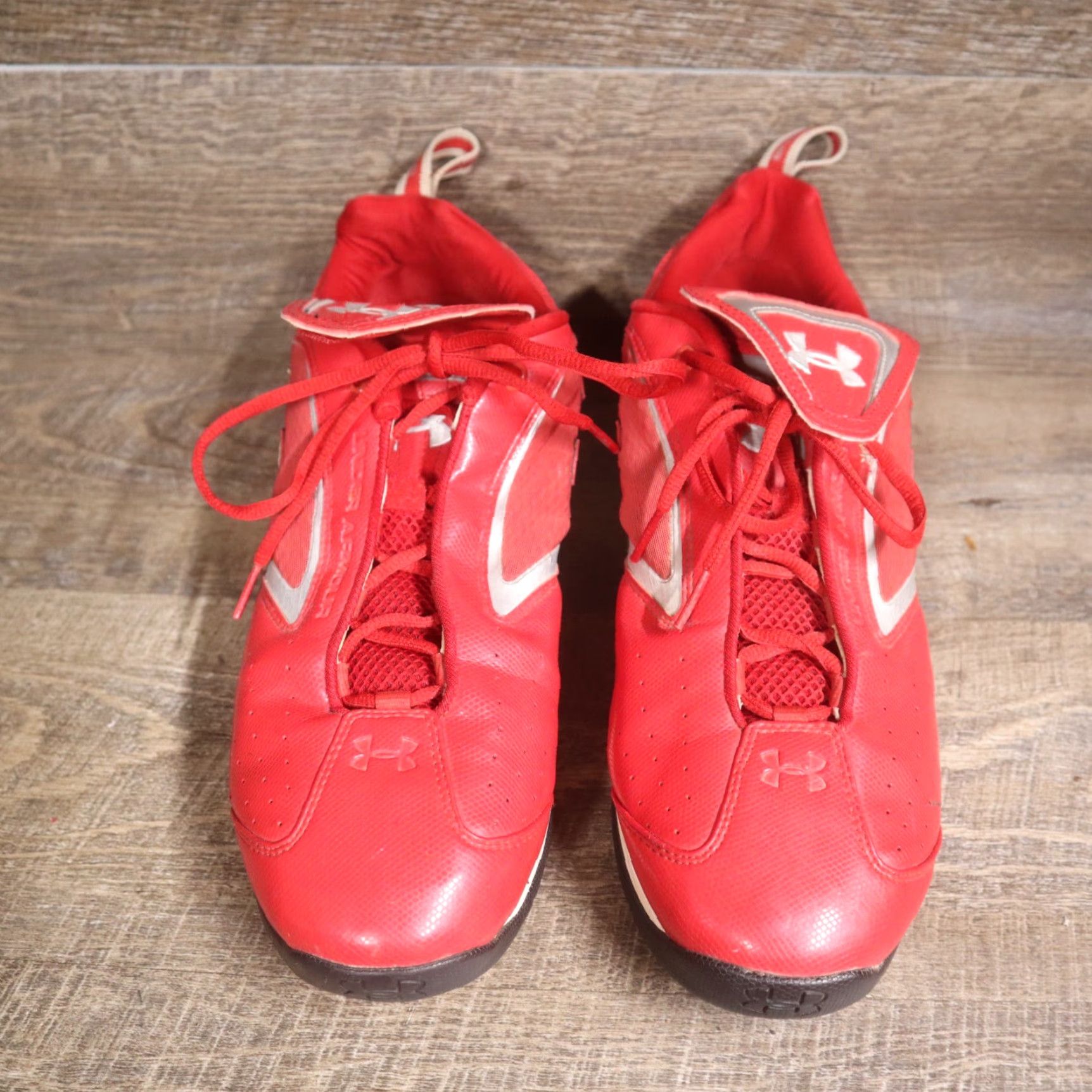 Under Armour UNDER ARMOUR FOAM FOOTBALL Cleats Men 12.5 Red White Adult Size US 12.5 Shoes Size US 13 / EU 46 - 3 Thumbnail