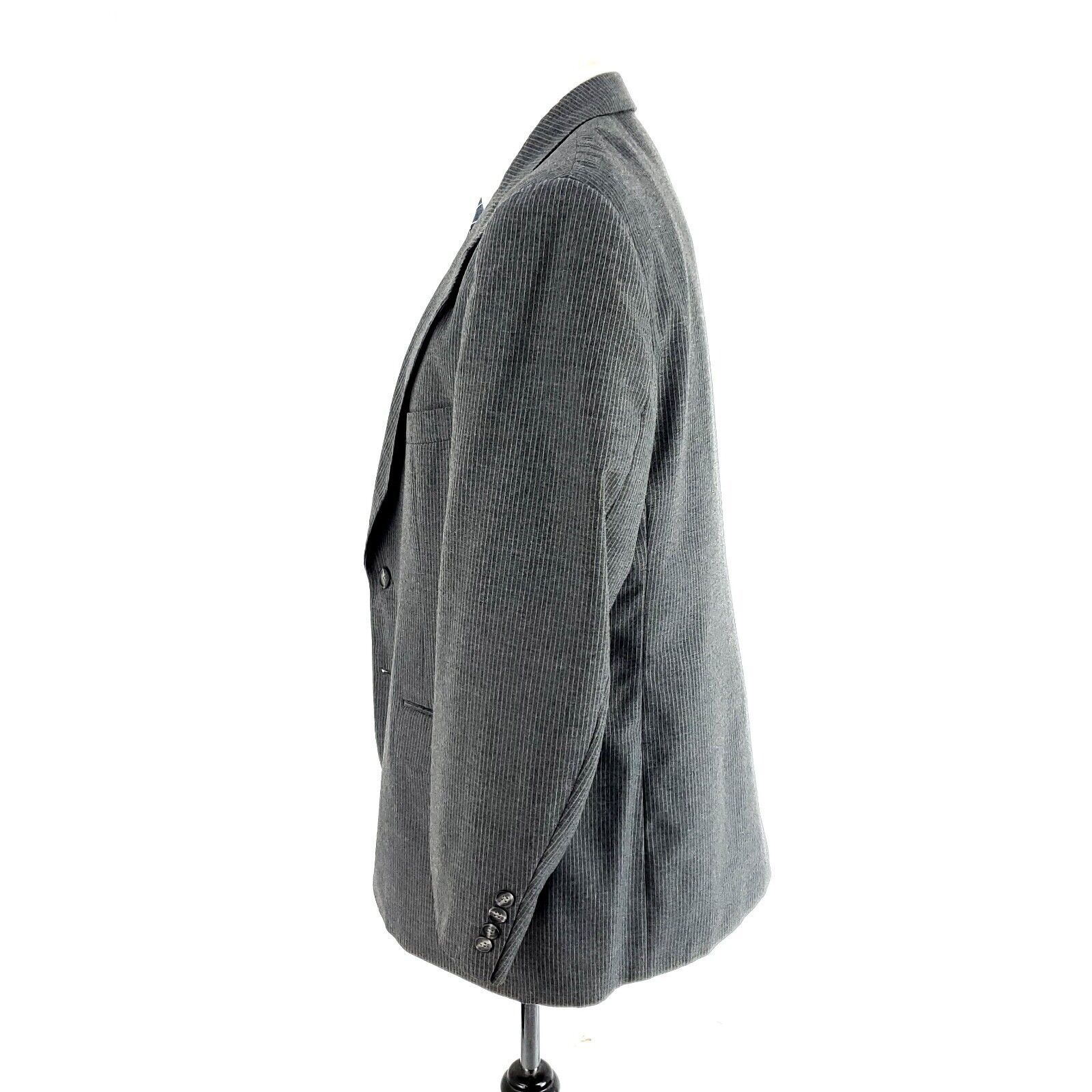 Oleg Cassini Oleg Cassini Wool 2 Button 2 Piece Suit 40S Gray Striped 38/ Size 40S - 5 Thumbnail