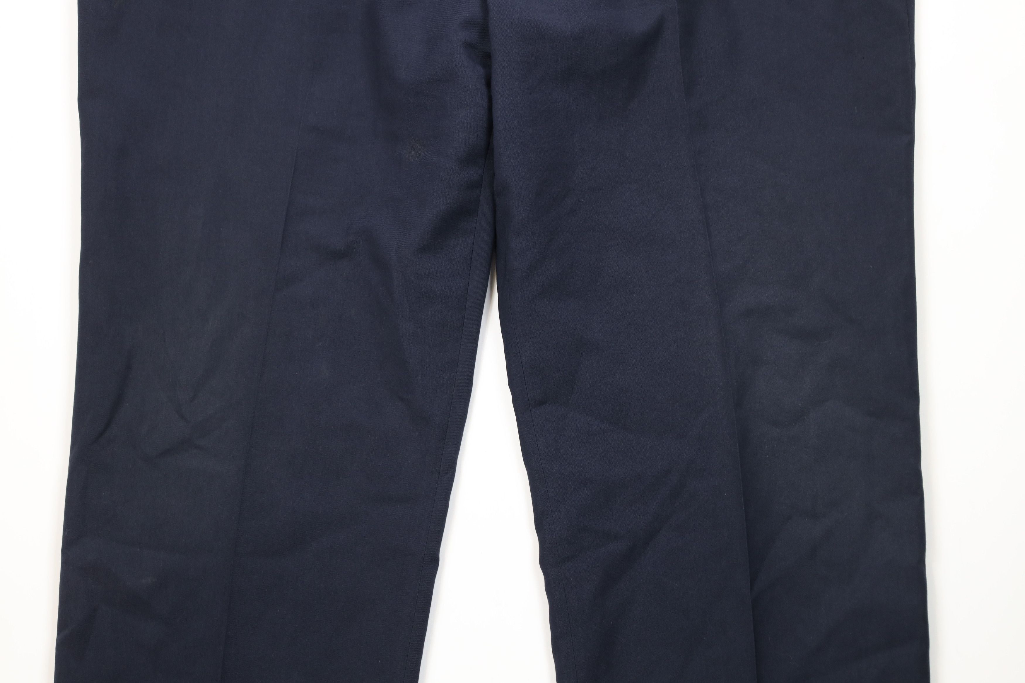Vintage Vintage 70s Streetwear Wide Leg Knit Chino Pants Blue USA Size US 44 / EU 60 - 3 Thumbnail