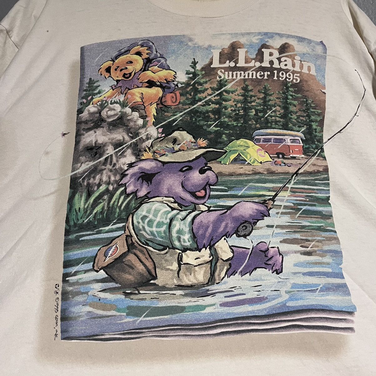 Vintage Vintage 1995 Grateful Dead L.L. Rain Summer T-shirt L.L. Bean Size US XL / EU 56 / 4 - 2 Thumbnail