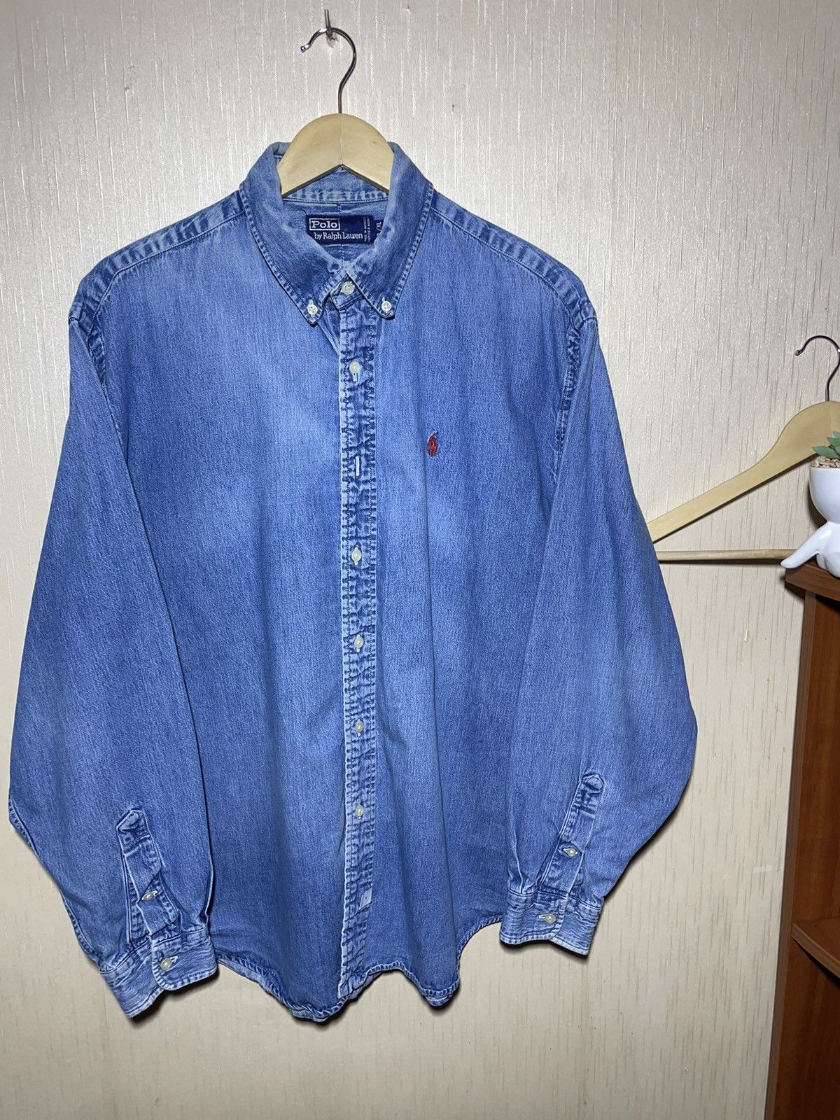 Polo Ralph Lauren × Vintage Polo Ralph Lauren vintage denim shirt Size US XL / EU 56 / 4 - 1 Thumbnail
