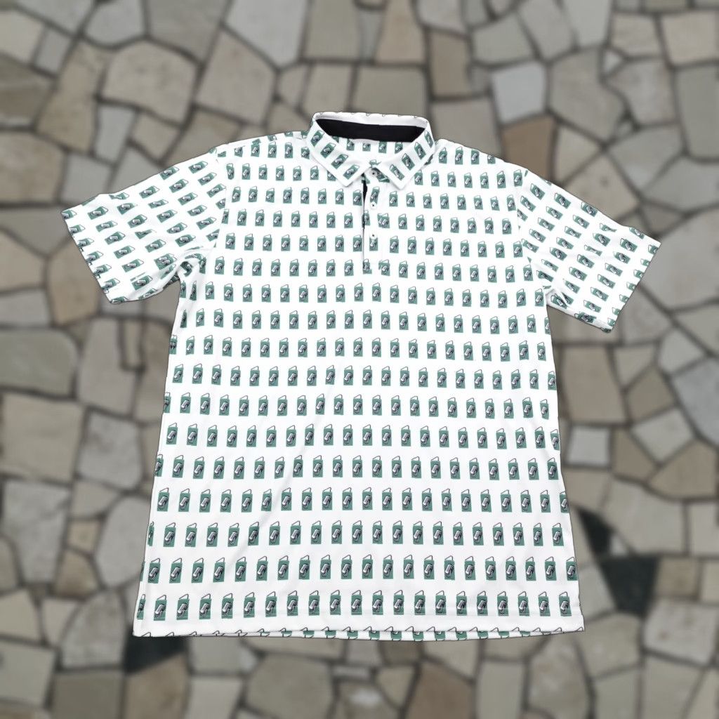 Vintage Swannies Polo Shirt Mens M White Microphone Print Golf Performance Flex Size US M / EU 48-50 / 2 - 1 Thumbnail