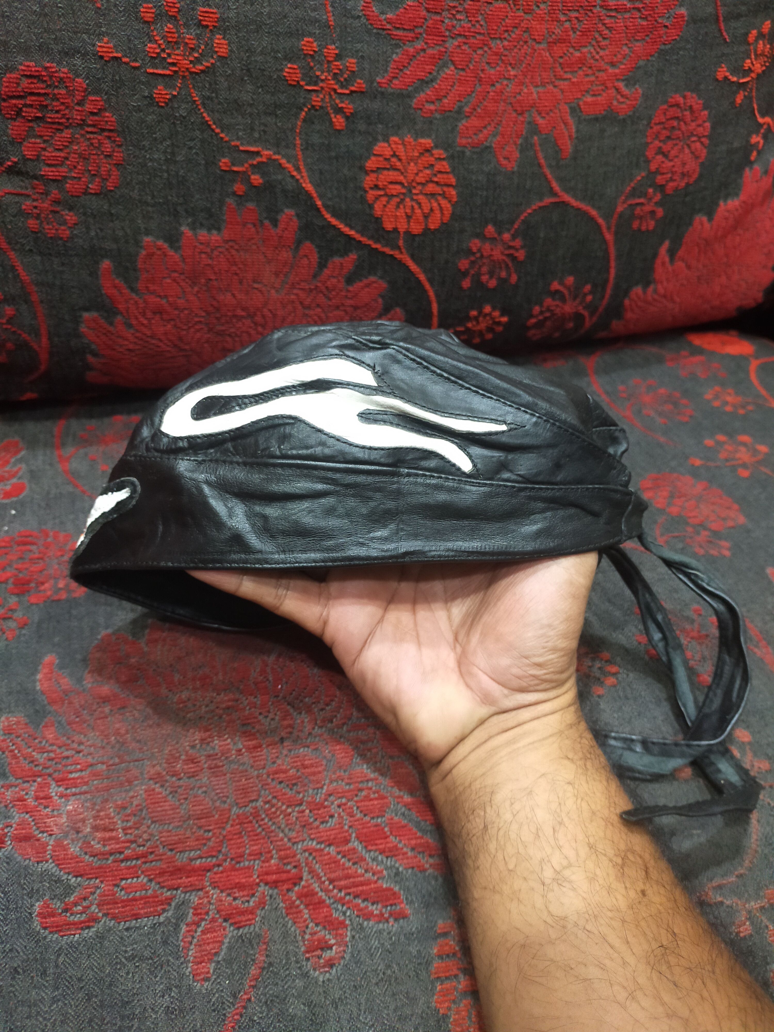 Harley Davidson Harley Davidson Skull Cap Doo Rag Smooth Leather Size ONE SIZE - 3 Thumbnail