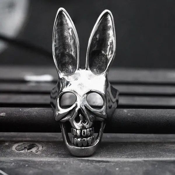 Jewelry Rabbit Skull Ring Size ONE SIZE - 5 Thumbnail