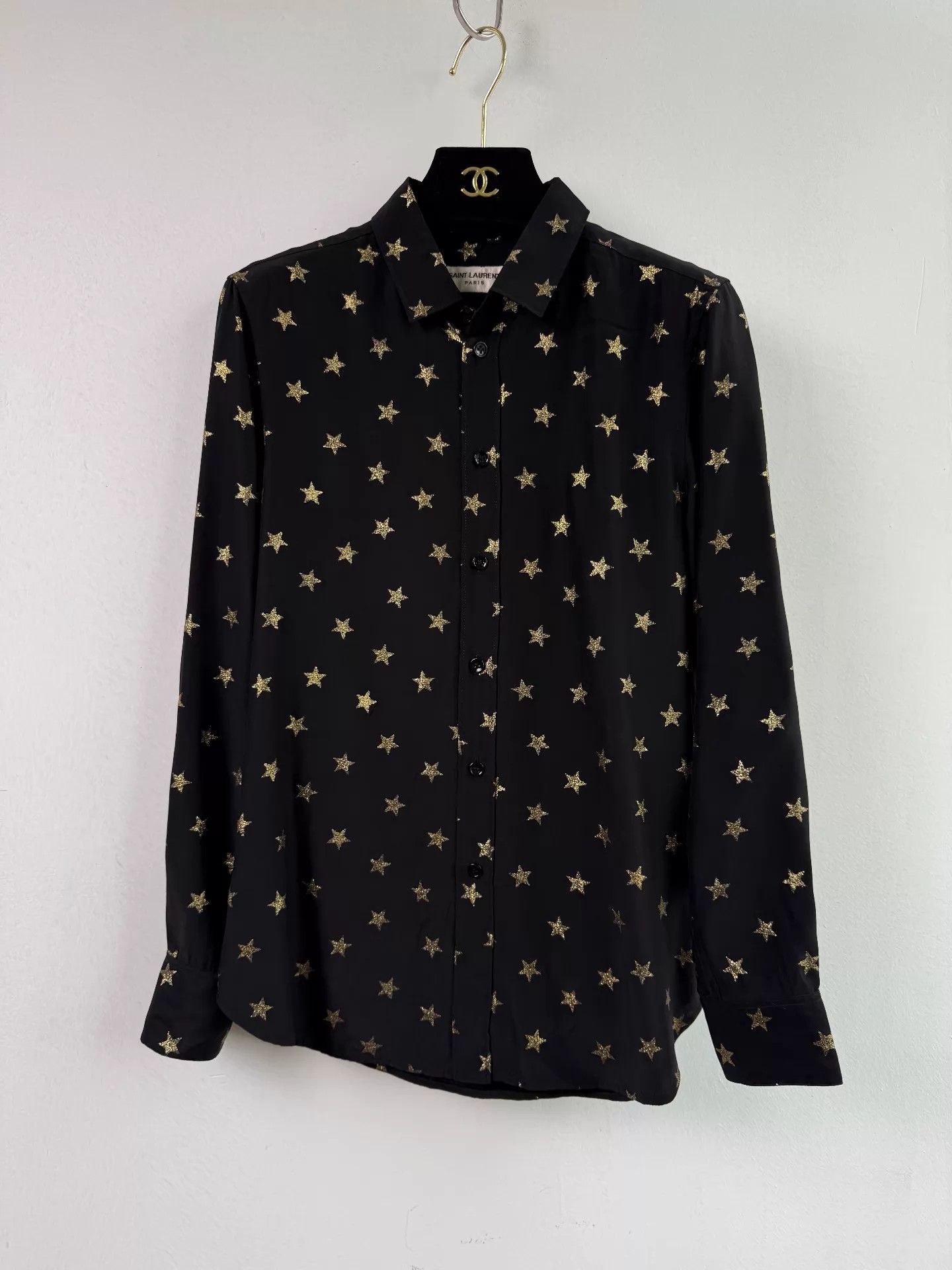 Saint Laurent Paris SAINT LAURENT Gold Star Silk Shirt M Size US M / EU 48-50 / 2 - 1 Thumbnail
