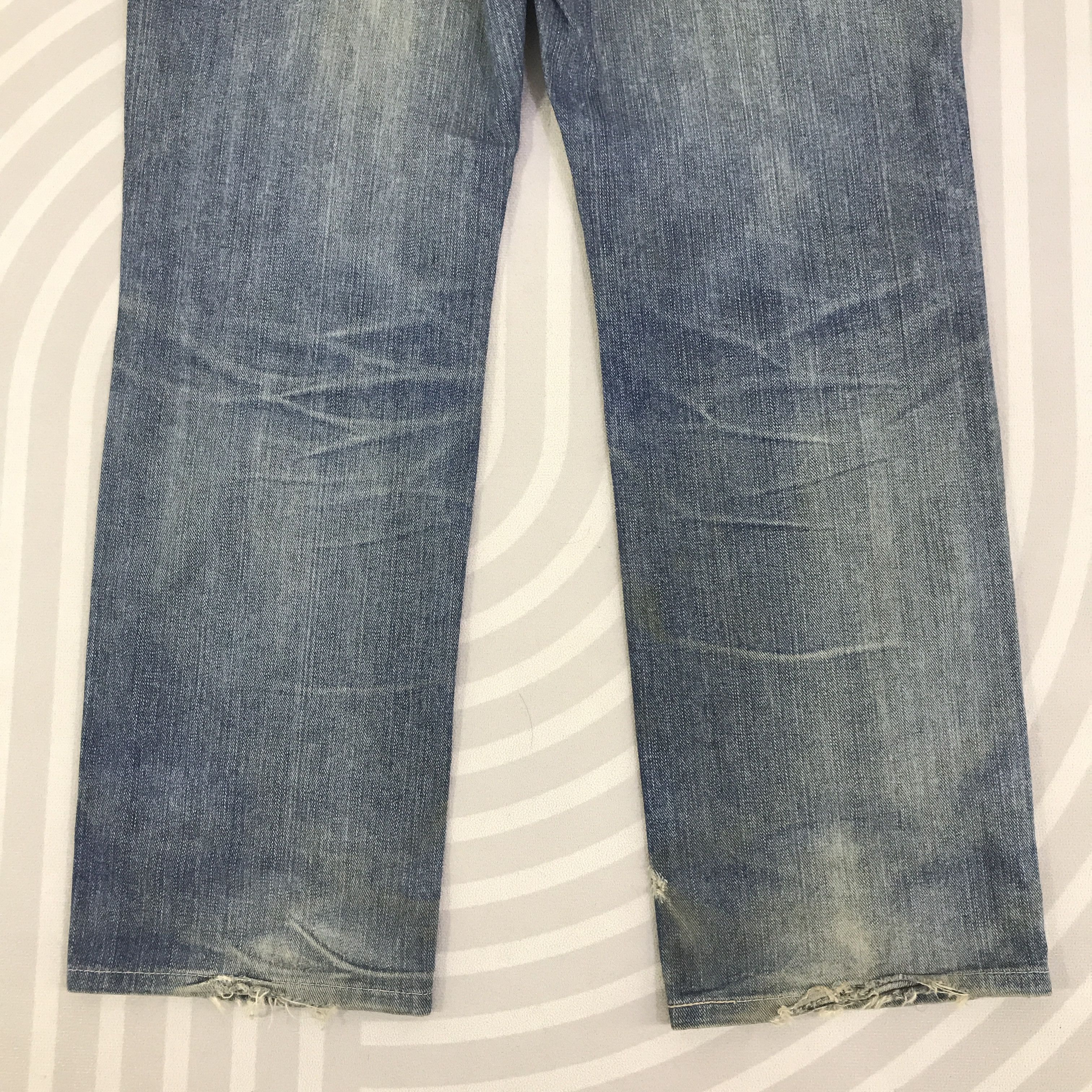 Edwin Vintage Edwin japan distressed denim Jeans pants K129B16 Size US 32 / EU 48 - 6 Thumbnail